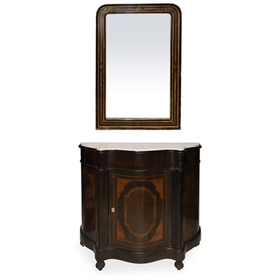 Etagere con Specchiera Dorata