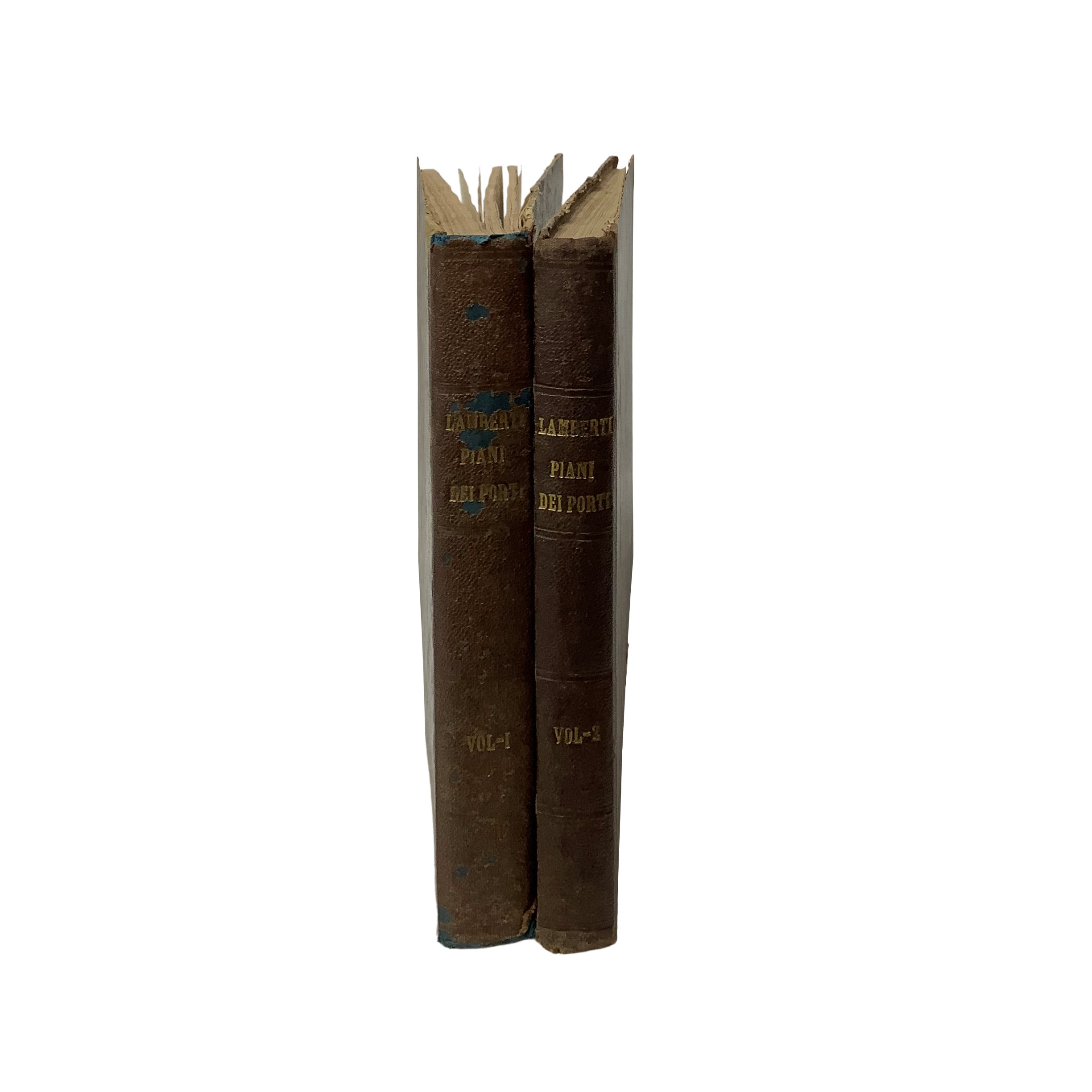 Luigi Lamberti - Raccolta dei più interessanti Piani dei Porti e delle Rade dei Mari (due volumi)