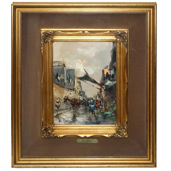 Country road with carriage