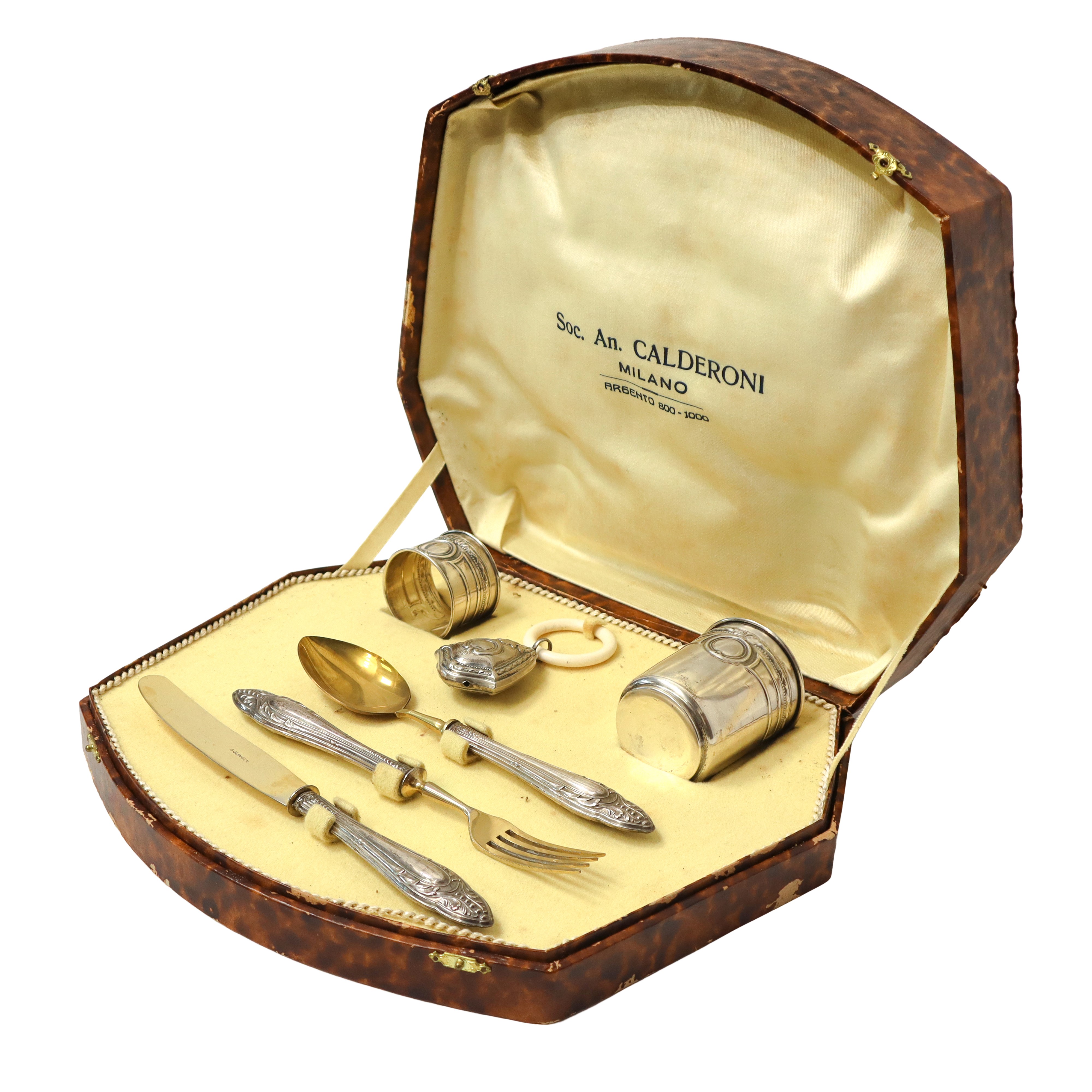 Set da Battesimo in argento 800