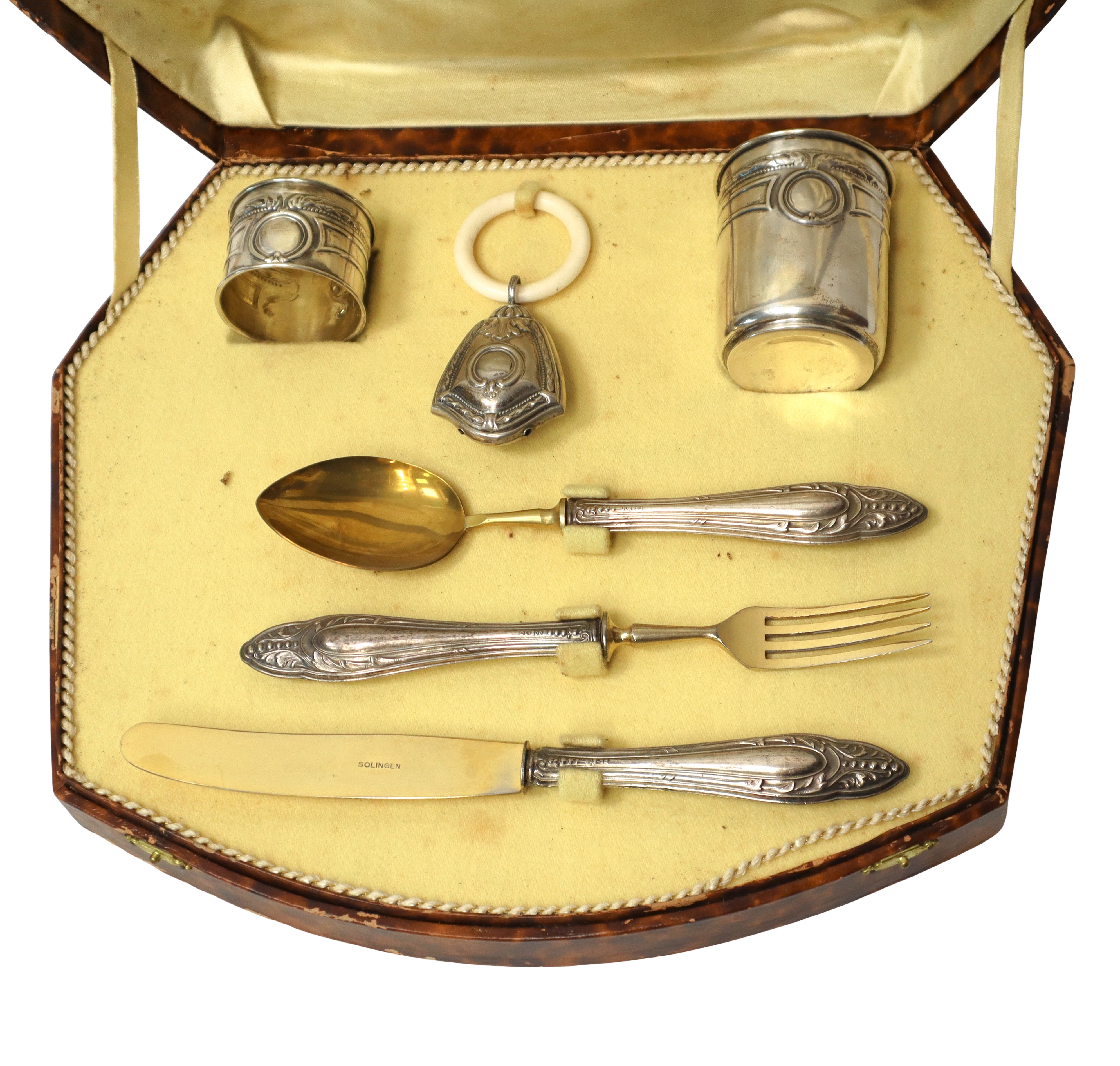 Set da Battesimo in argento 800