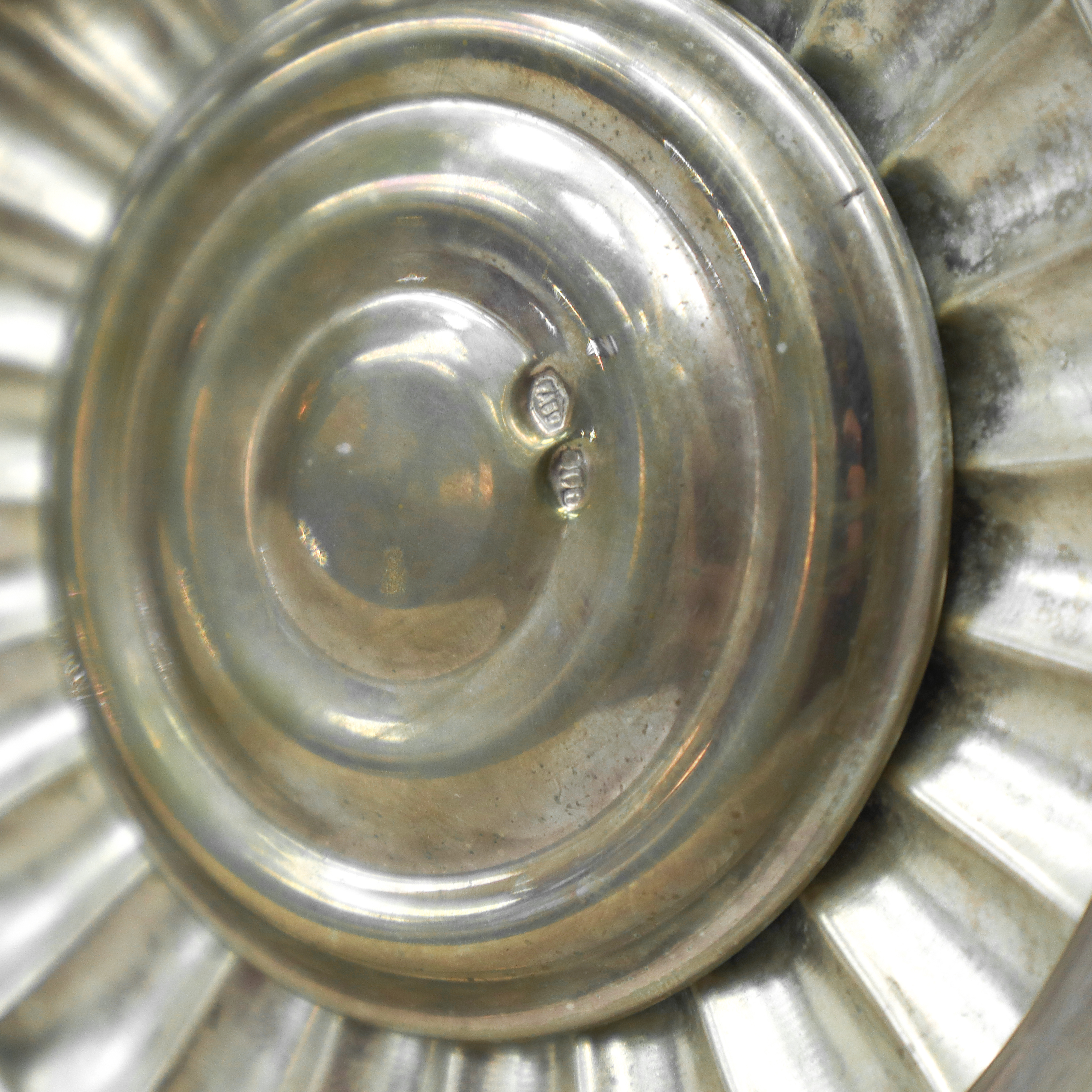 Coppia di candelabri a 3 luci in argento 800