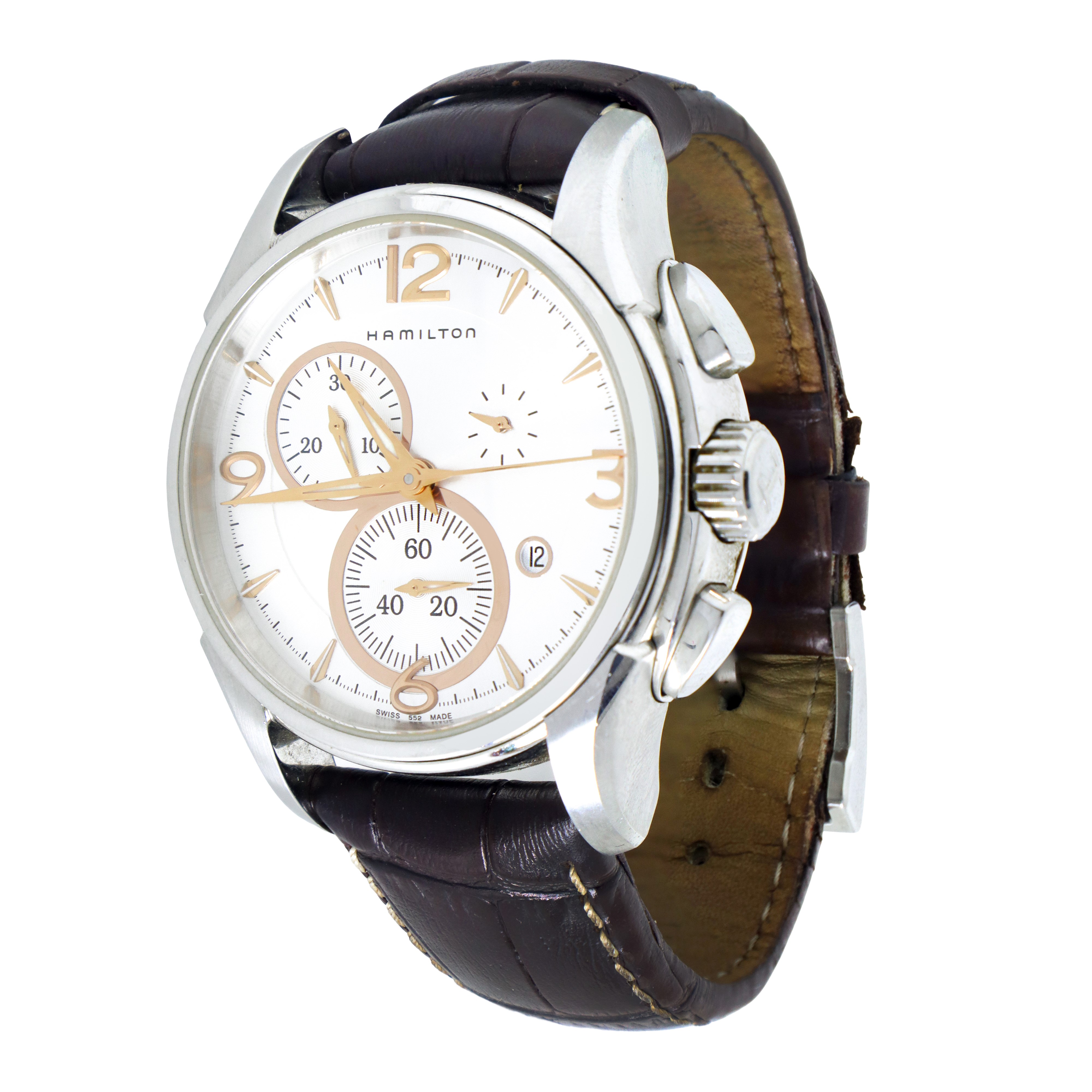 Hamilton - Orologio da polso modello Jazzmaster Chrono Quartz in acciaio inossidabile