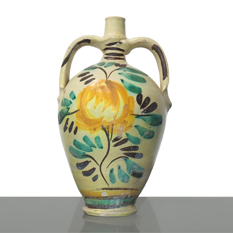 Quartara con manici in maiolica di Caltagirone