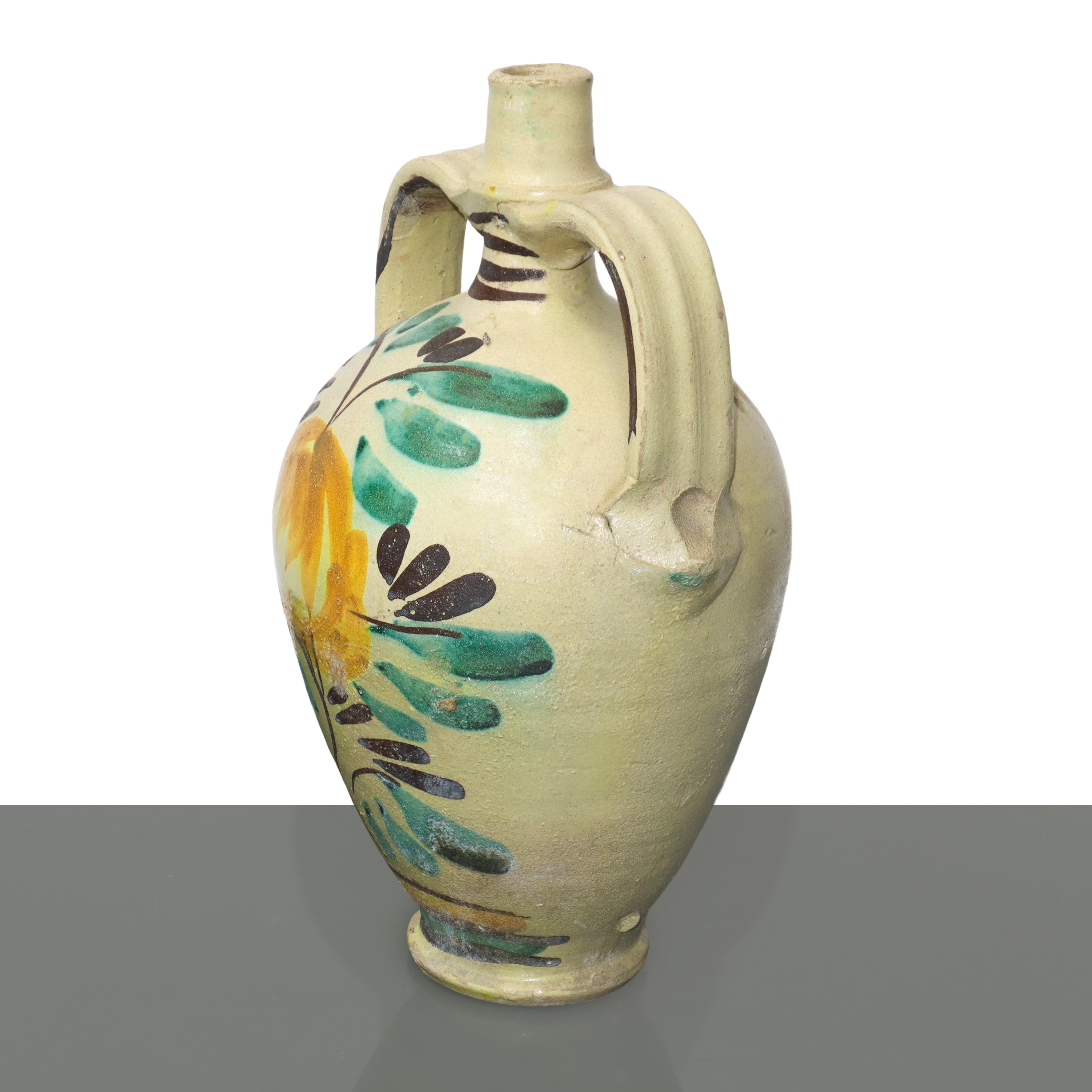 Quartara con manici in maiolica di Caltagirone