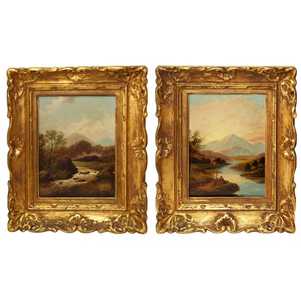 Pair of river landscapes