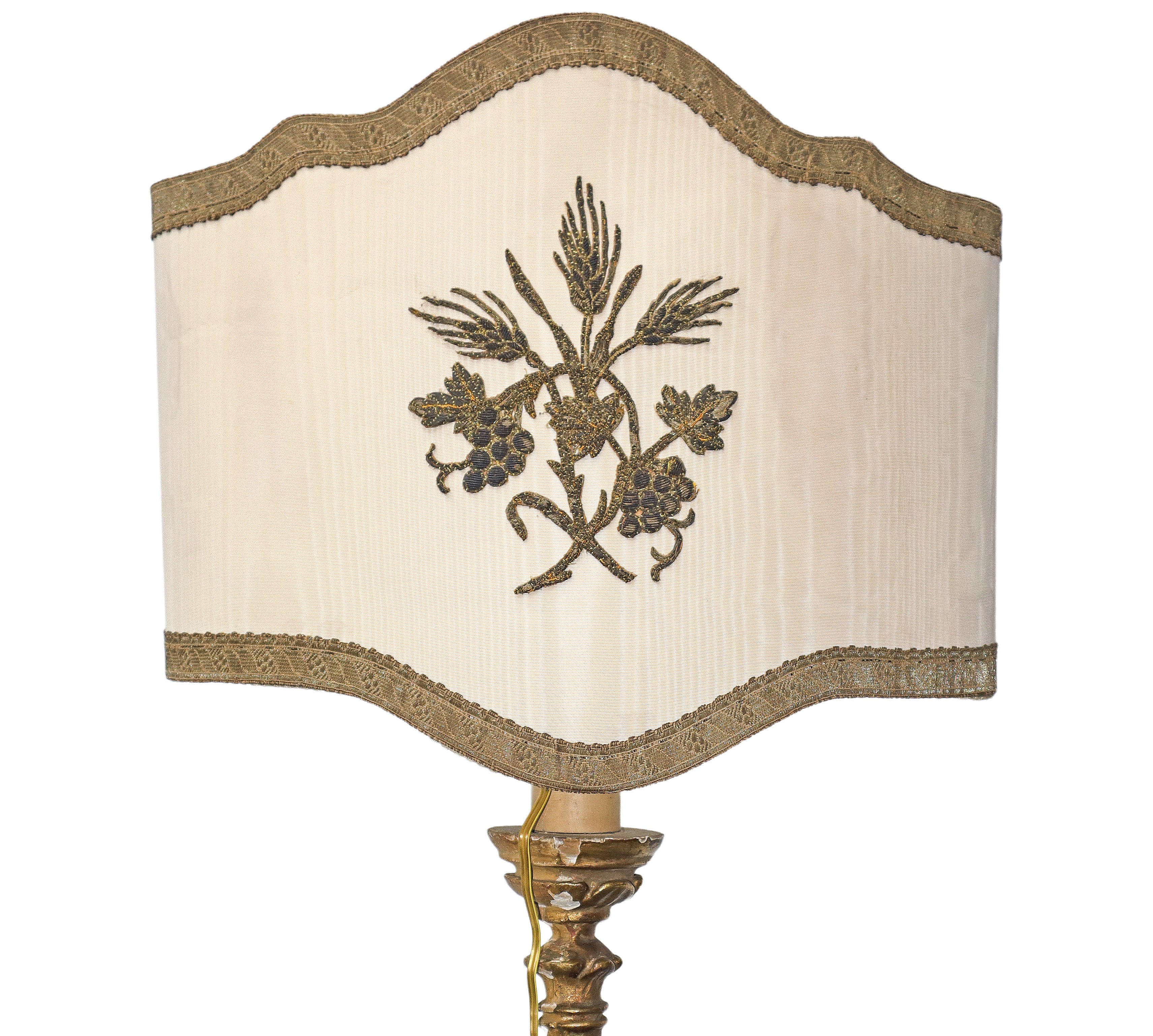 Lume in Legno Dorato con Base Tripode