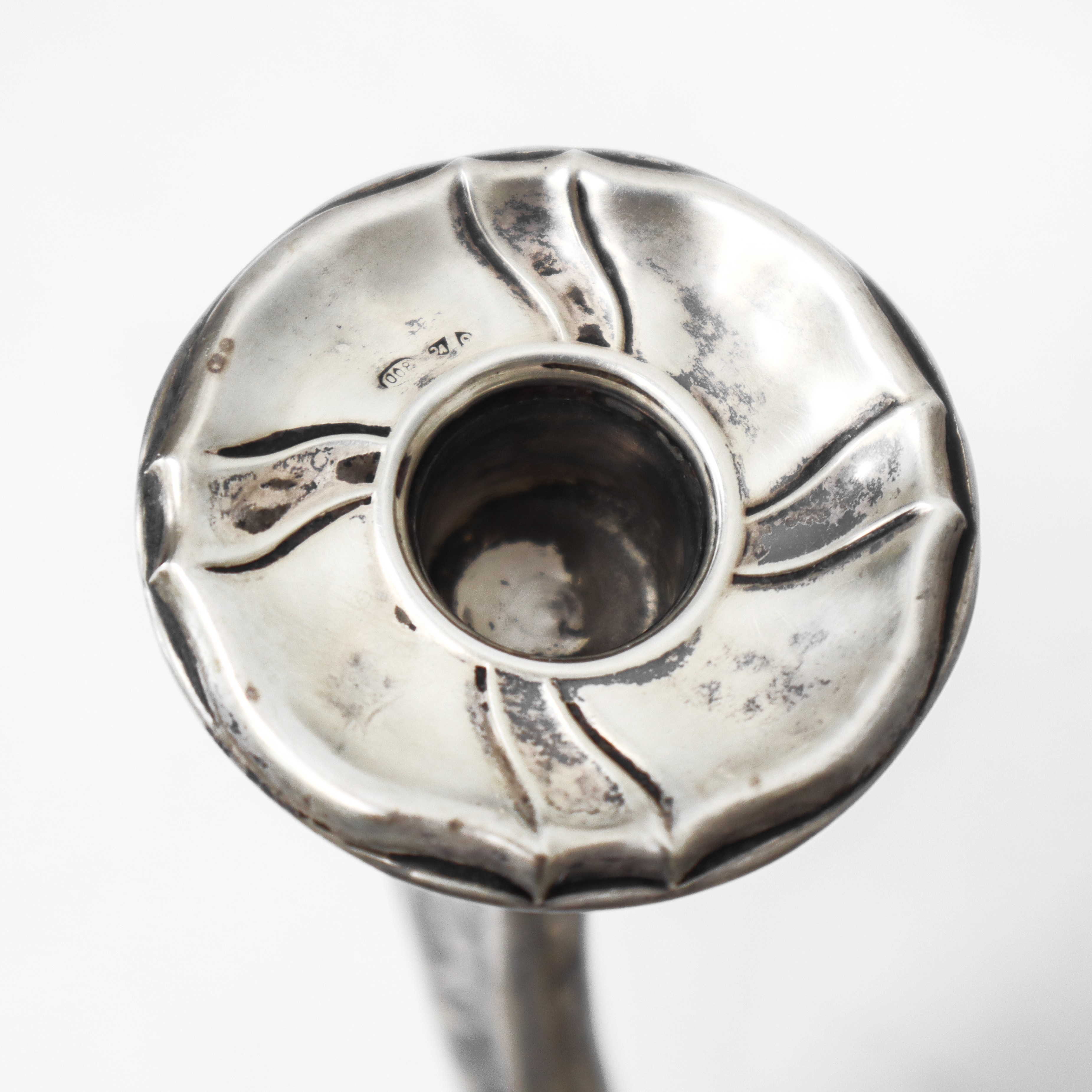 Coppia di candelabri a 5 luci in argento 800