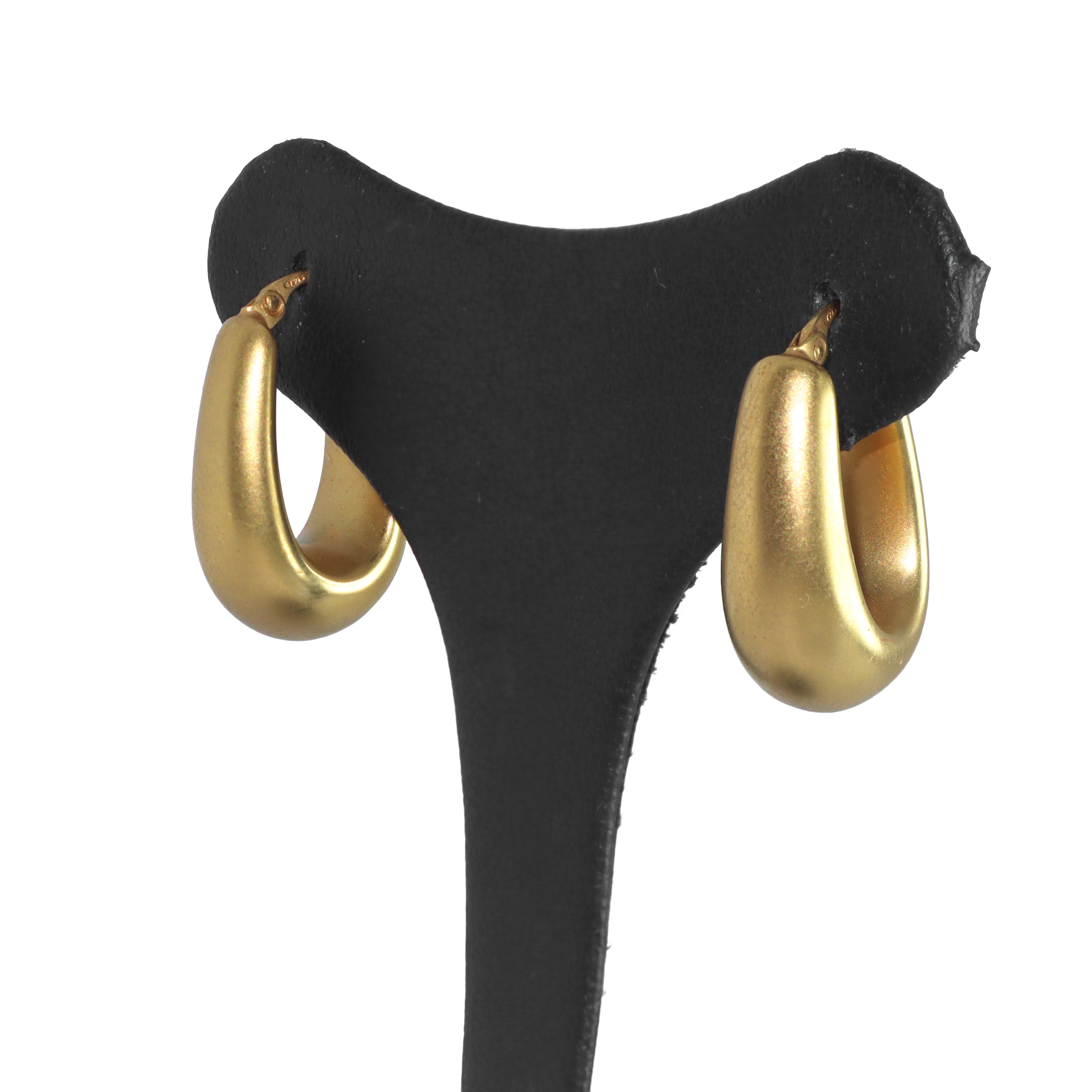 Orecchini in oro giallo 750 satinato