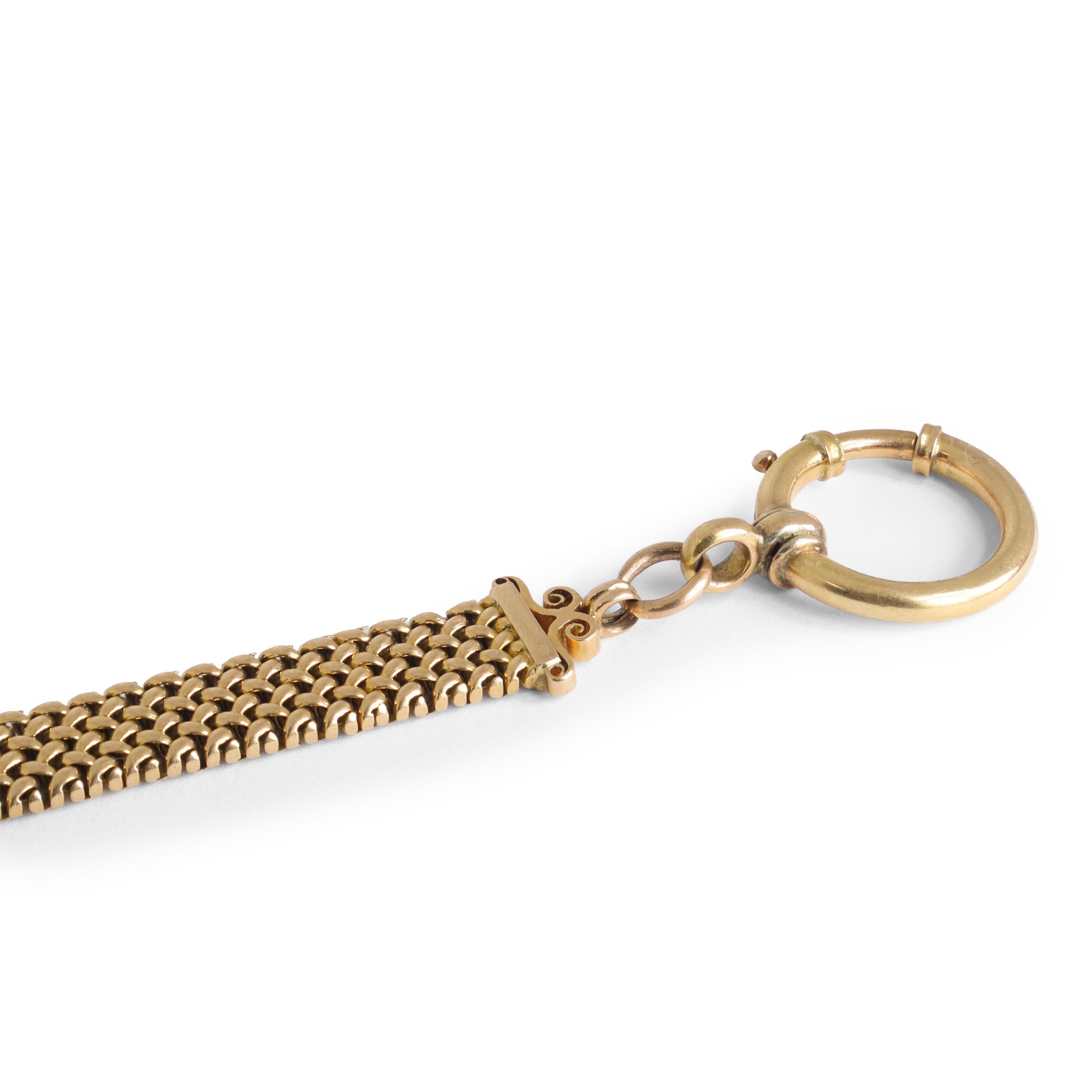 Bracciale in oro giallo 750, con maglia morbida
