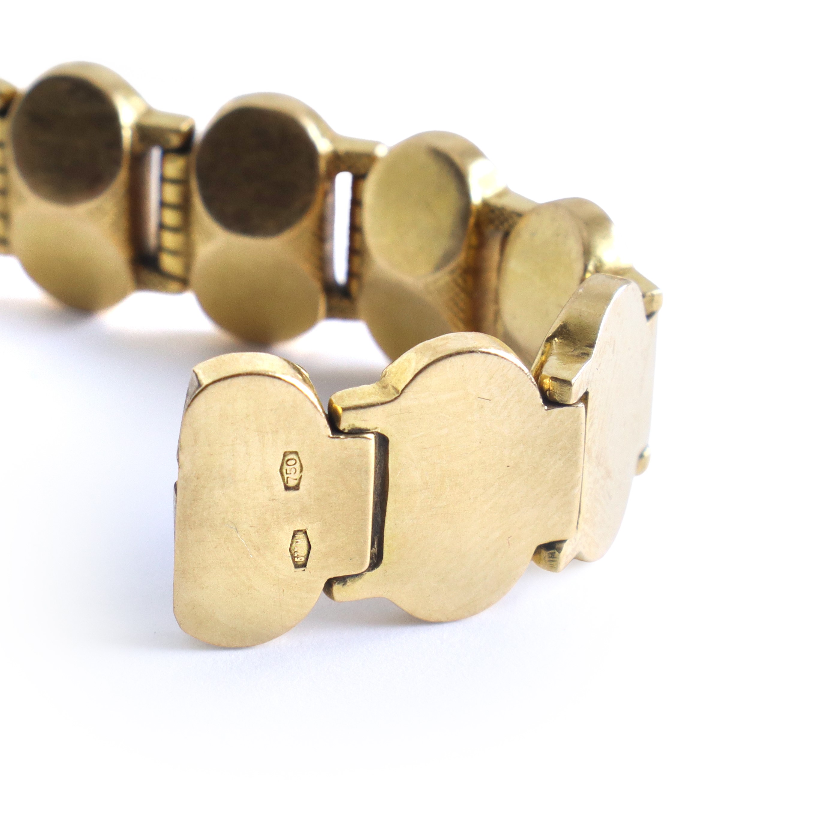 Bracciale in oro giallo 750 con lavorazione