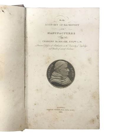 On the Economy of Machinery and Manufactures