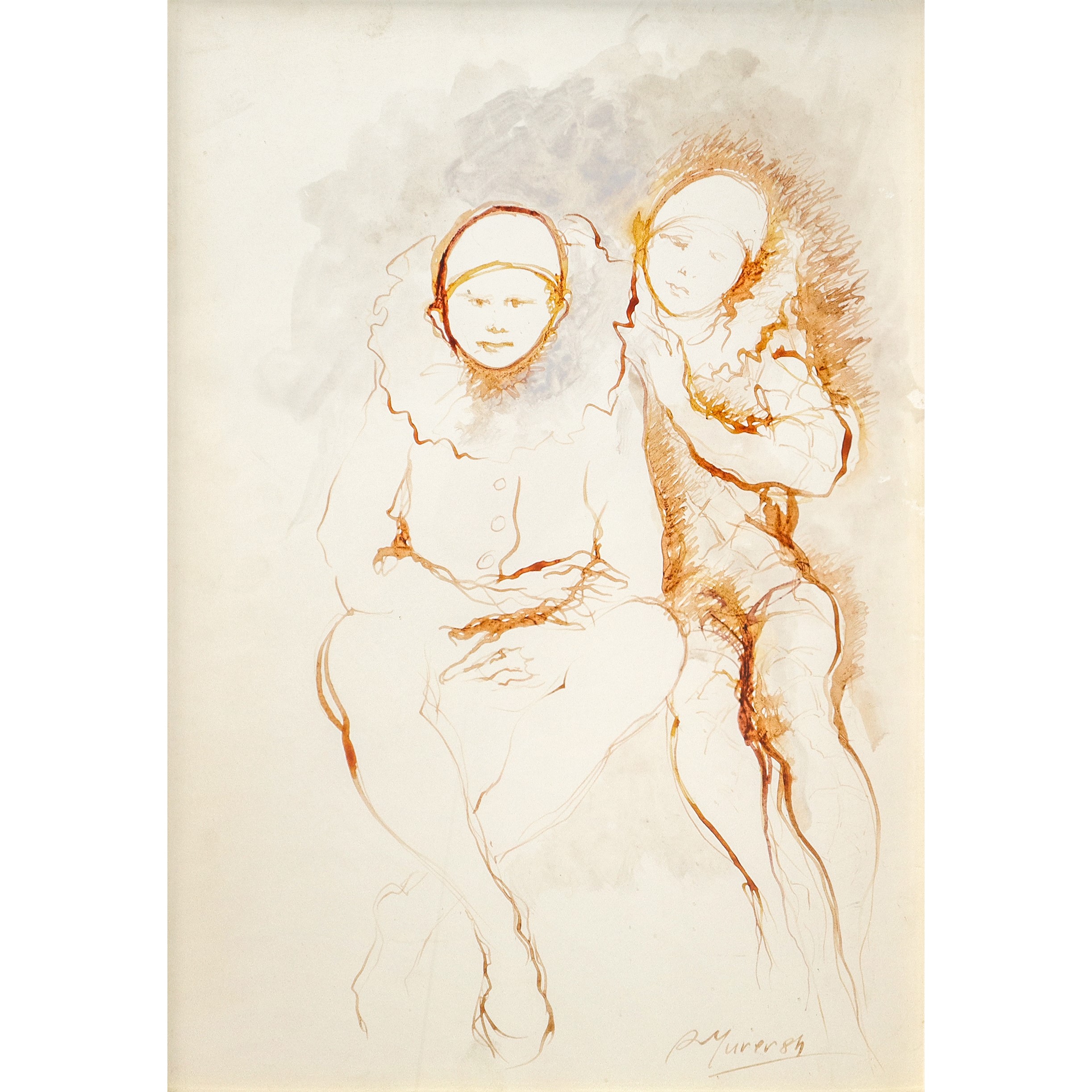 Augusto Murer - Due Pierrot