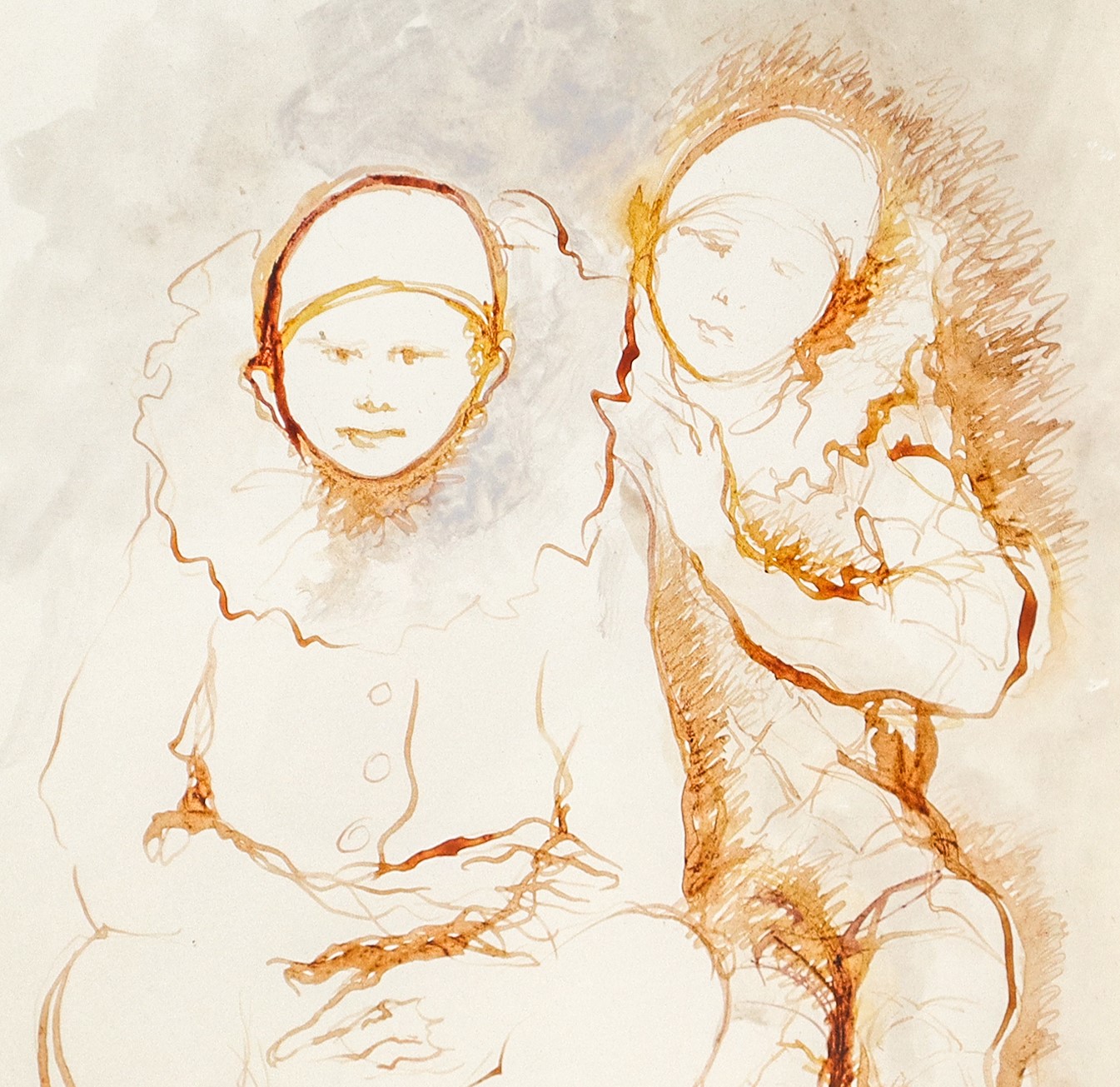 Augusto Murer - Due Pierrot