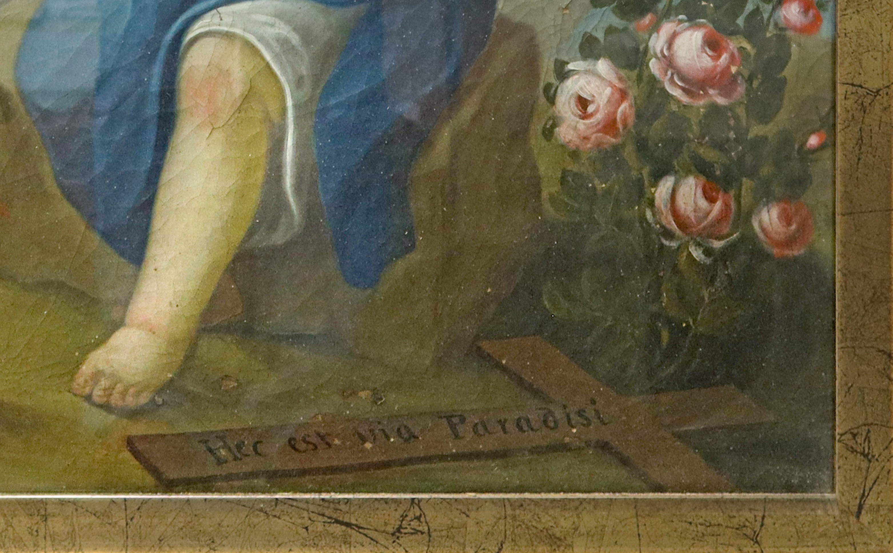 Gesù Bambino e il Sacro Cuore, olio su tela