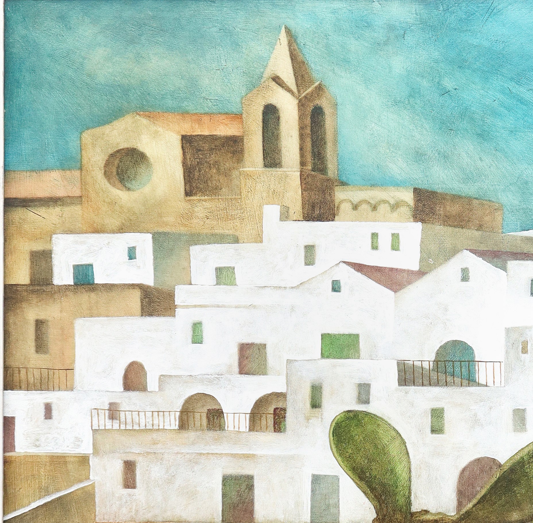 Composizione con fico d'india