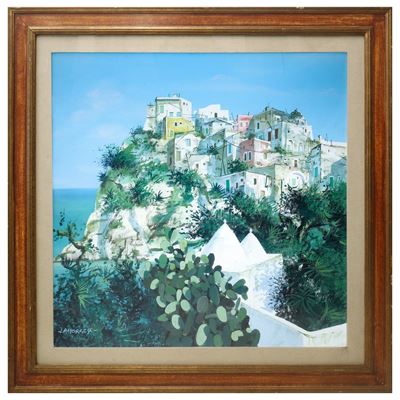 Paesaggio pugliese, olio su tela