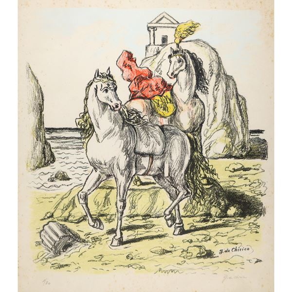 Giorgio De Chirico - Horses on an ancient beach