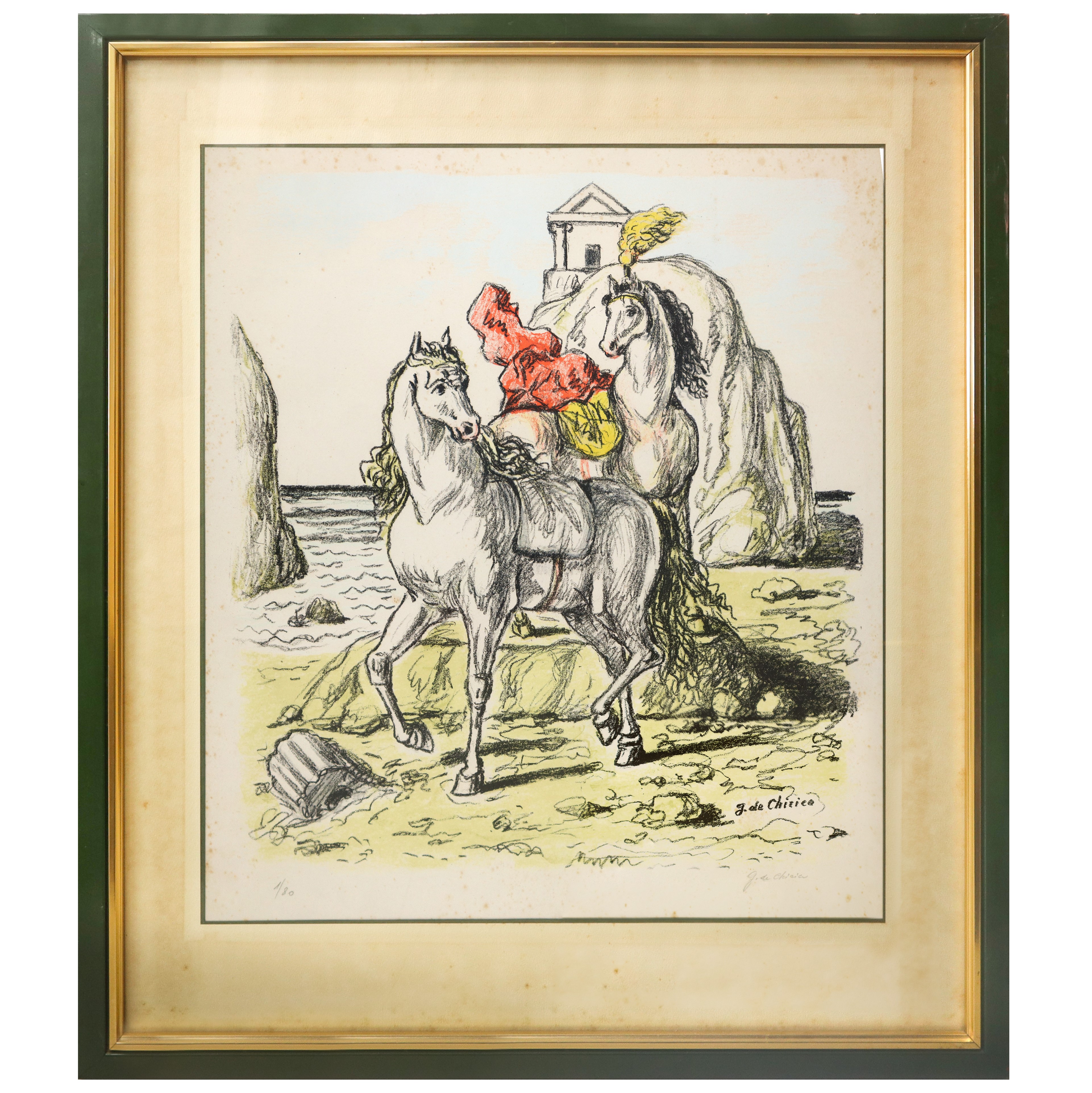 Cavalli su una spiaggia antica