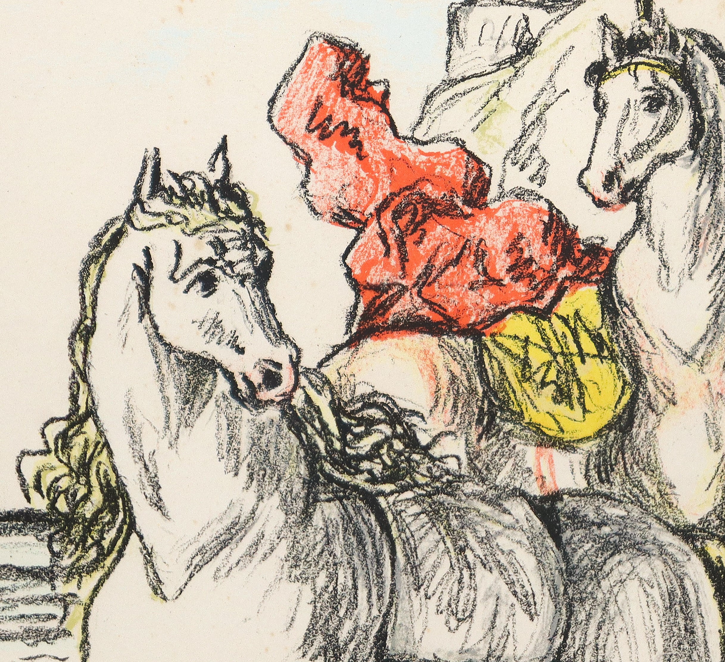 Cavalli su una spiaggia antica