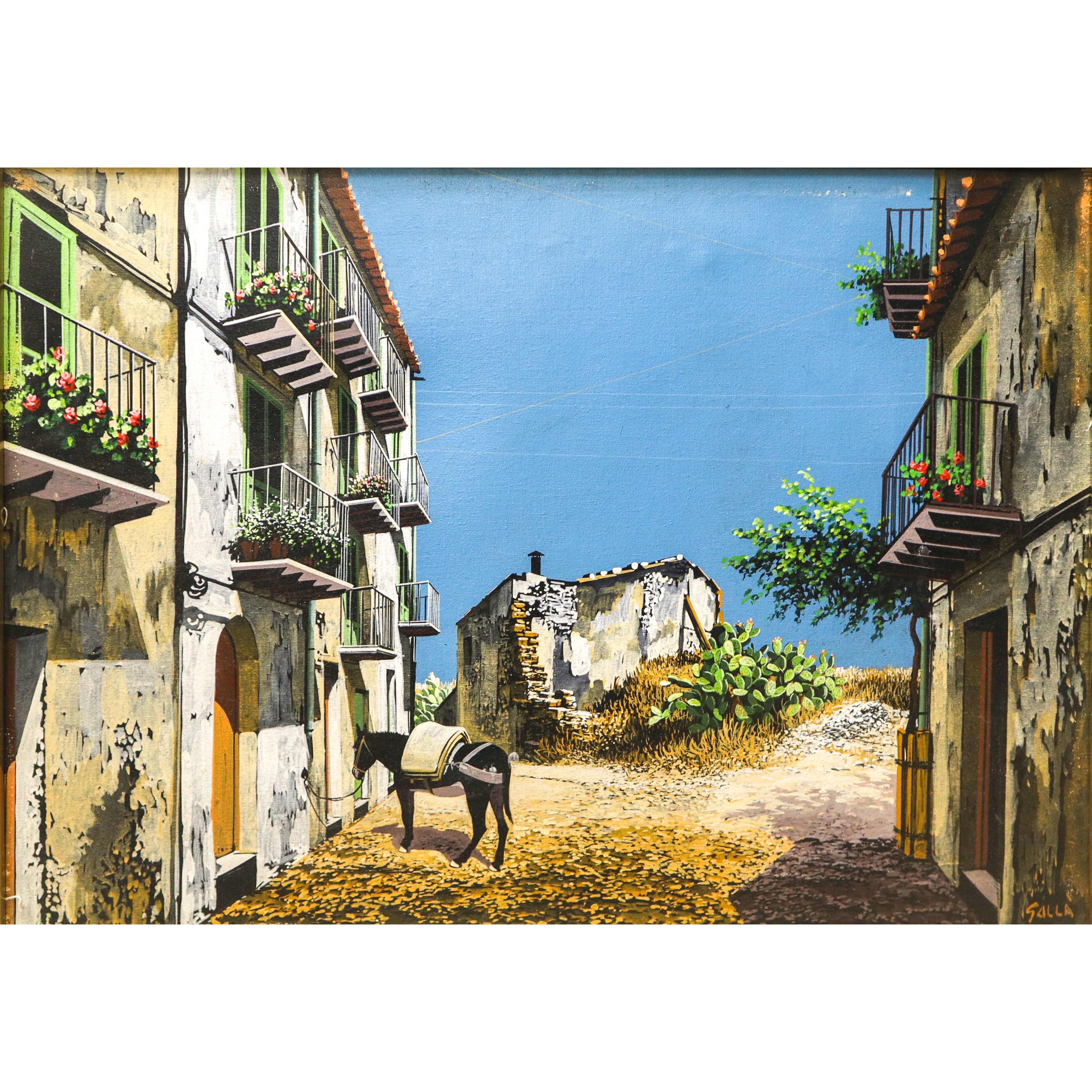Scorcio mediterraneo con mulo