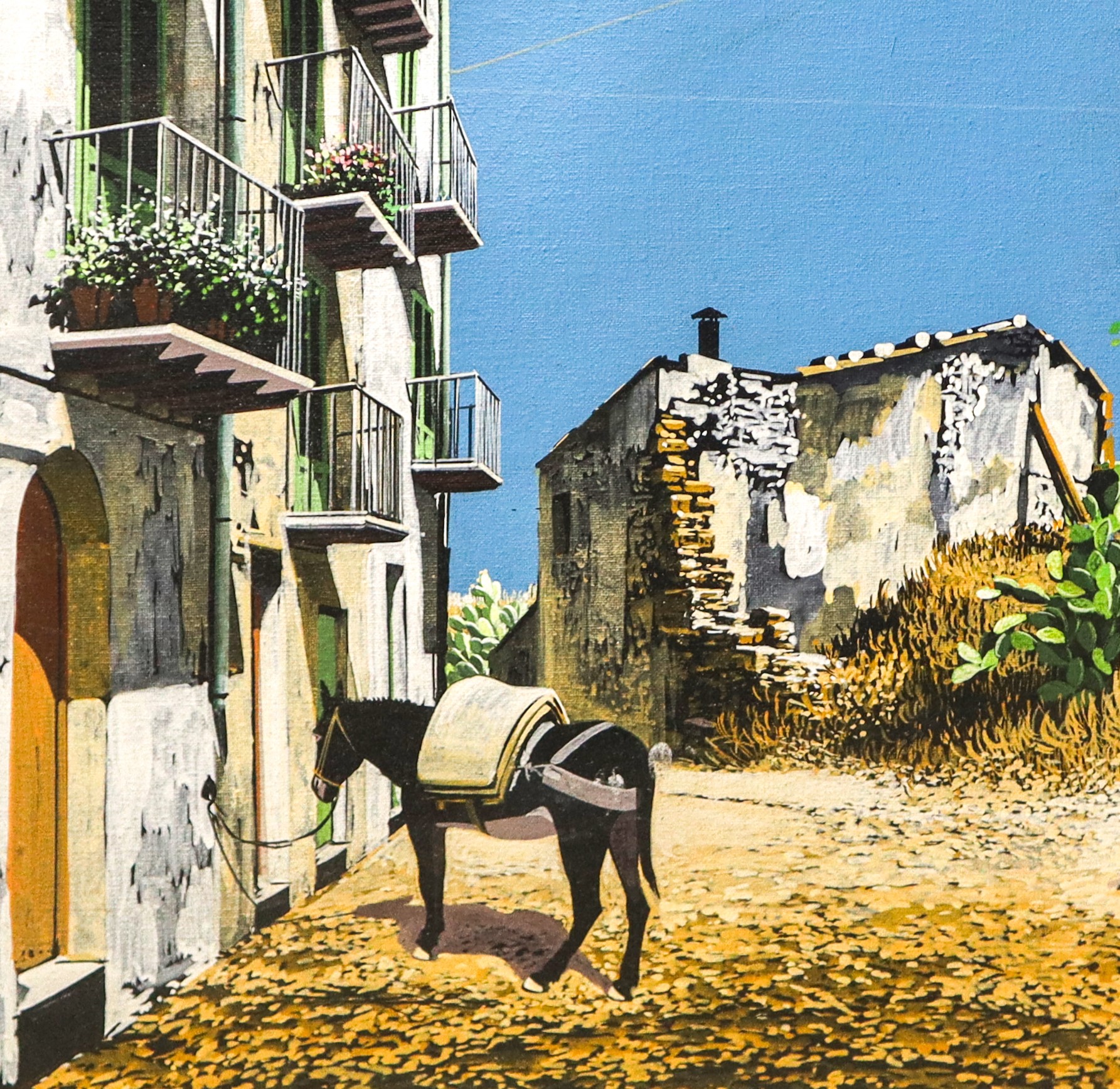 Scorcio mediterraneo con mulo