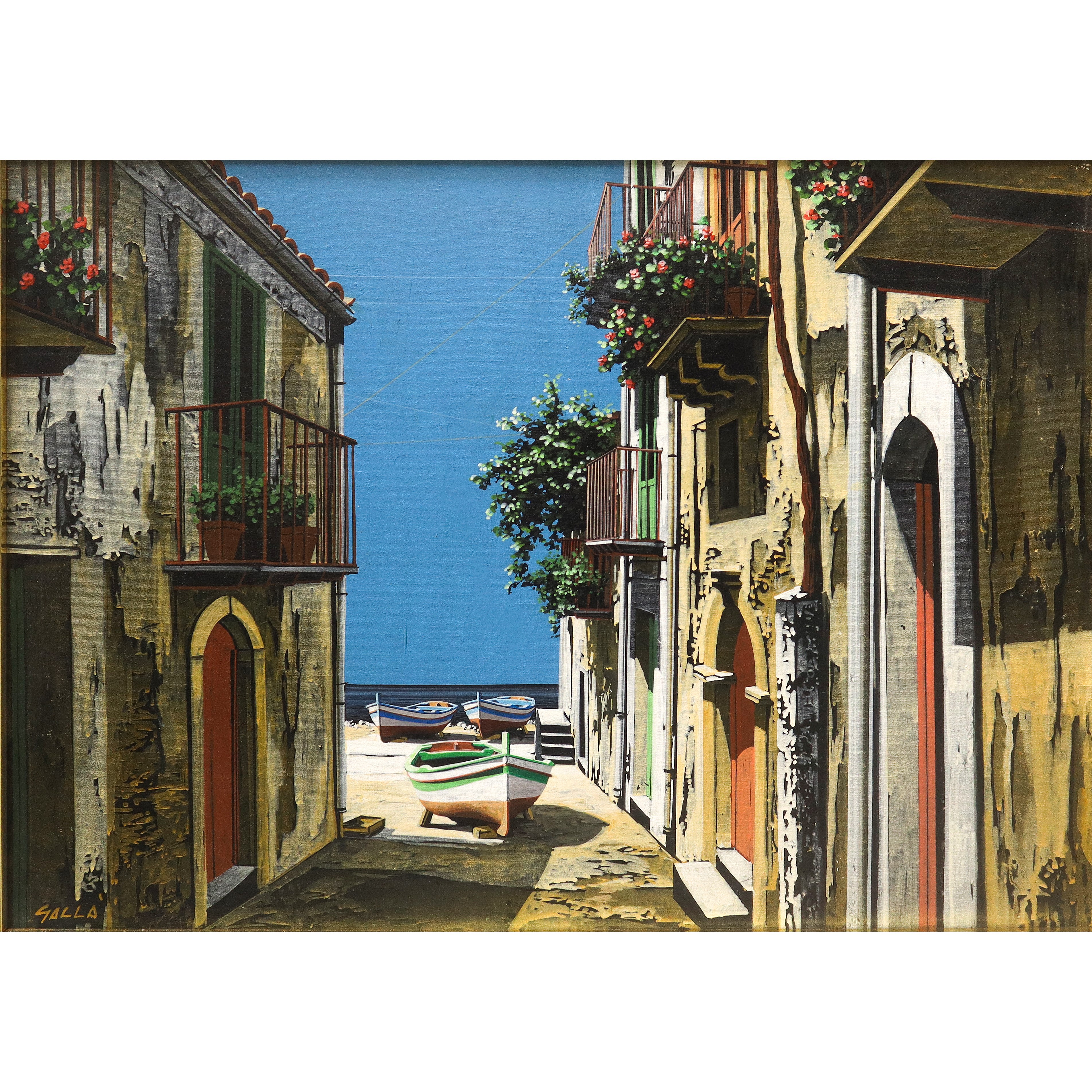 Giuseppe Gallà - Scorcio con Barche