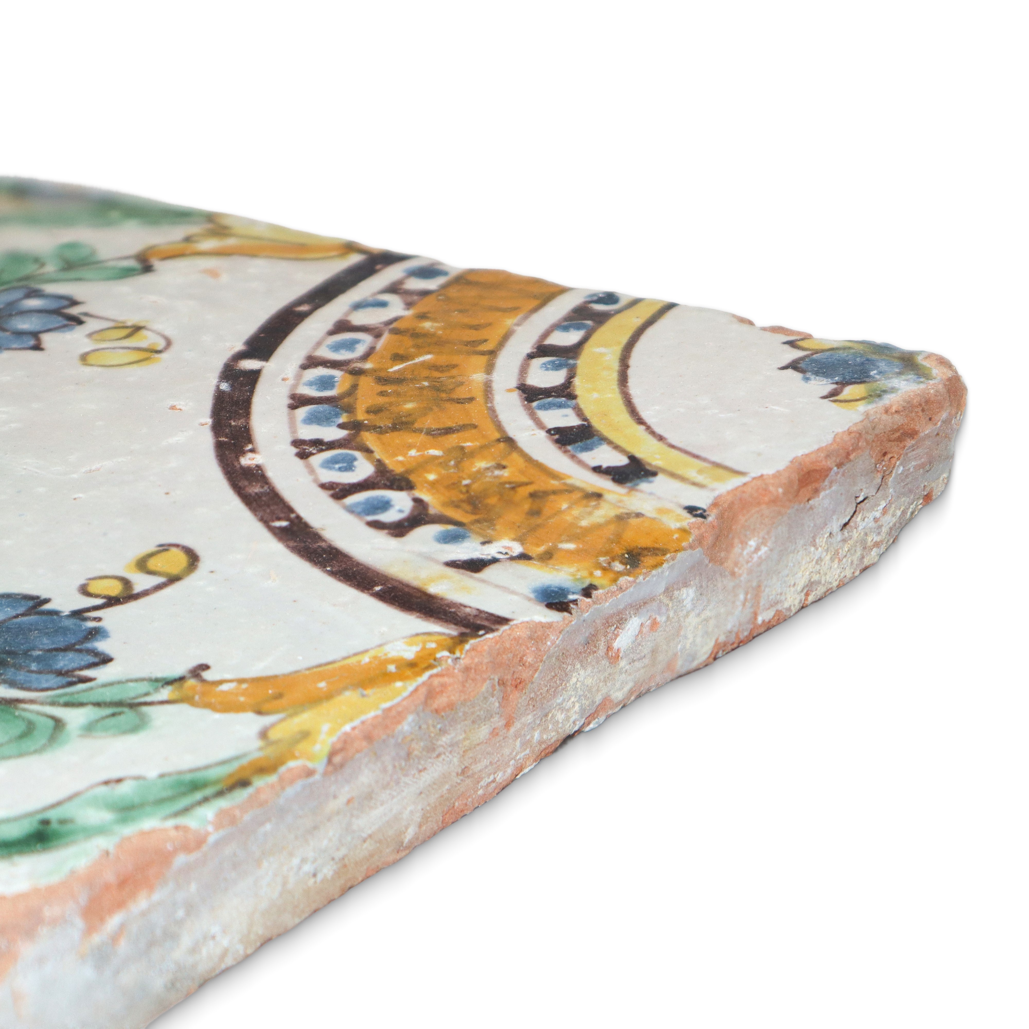 N°4 Piastrelle in Ceramica Siciliana policroma