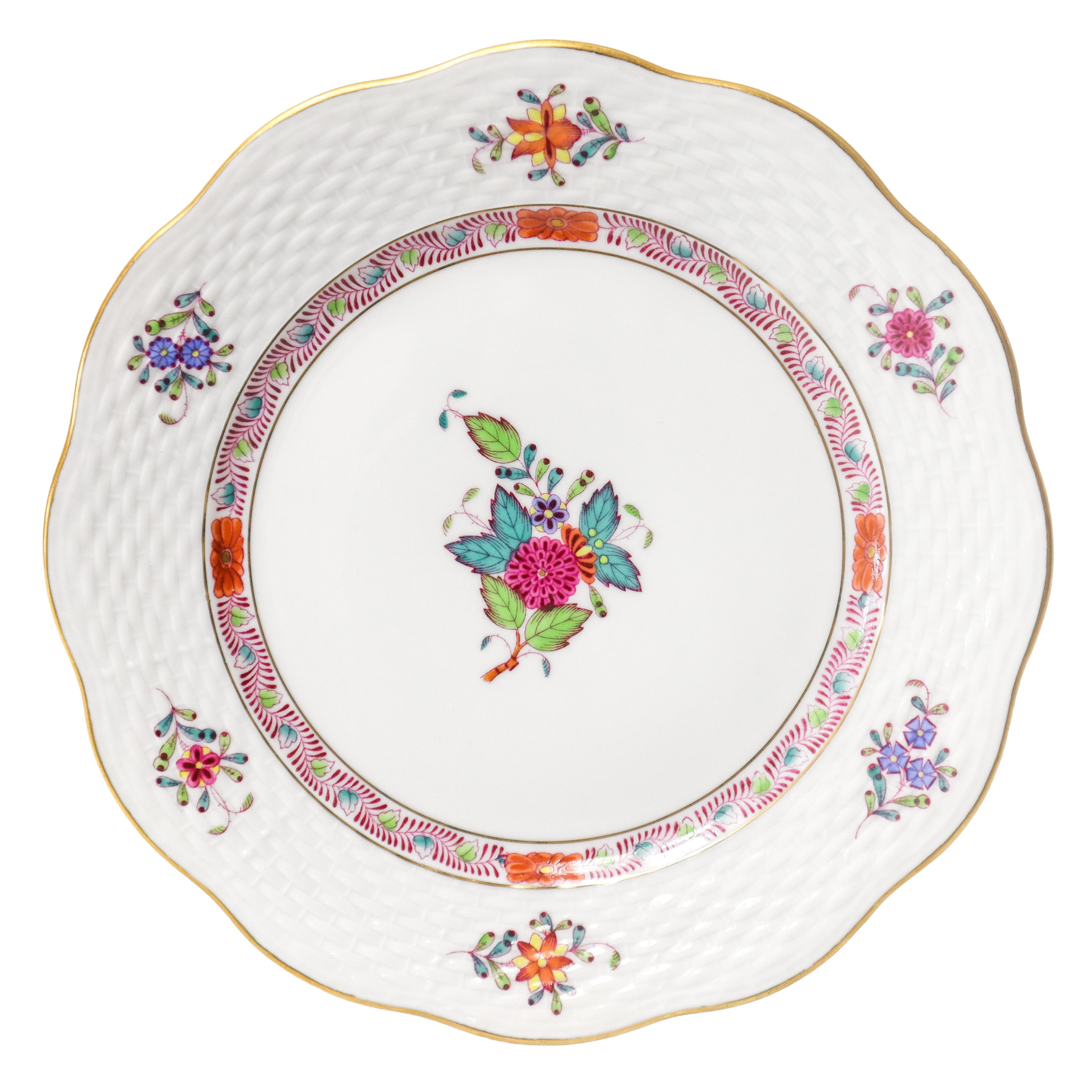 Herend Hungary - Servizio da caffè e da tè modello “Apponyi” in porcellana bianca con decoro flor...