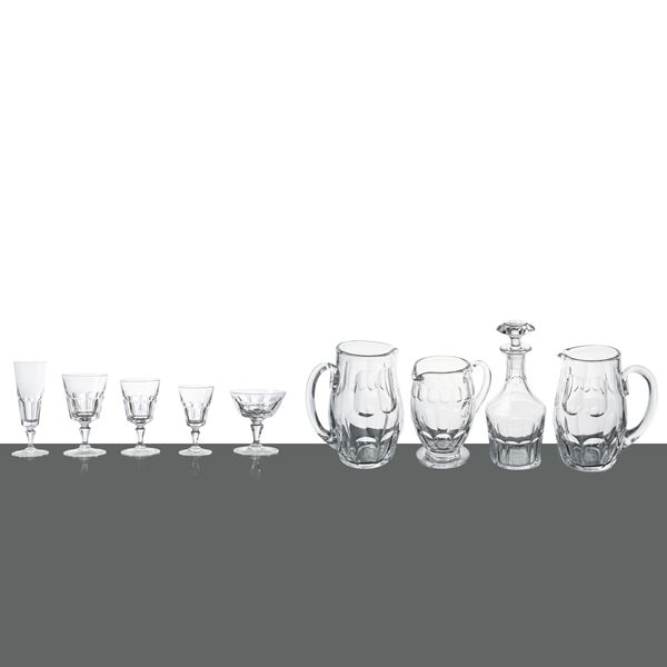 Baccarat France - Servizio di bicchieri da cocktail da 6 manifattura Baccarat modello Nancy Rock Glass, N 6 bicchieri da coktail e N 6 highballs