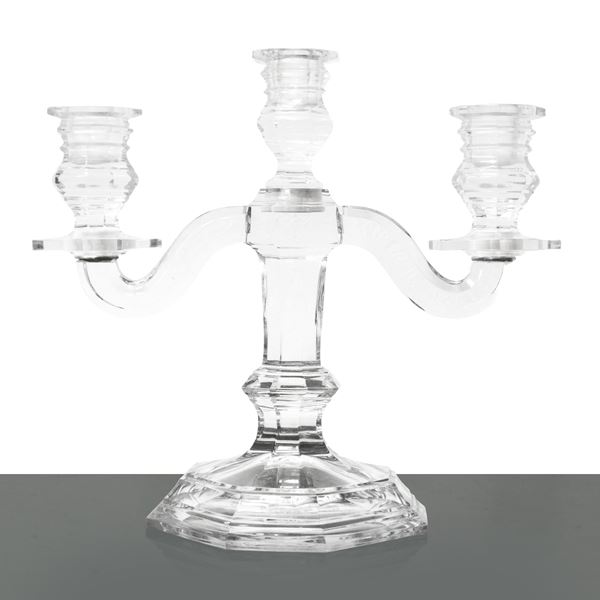 Baccarat France - Three-light crystal chandelier, Baccarat Regence model