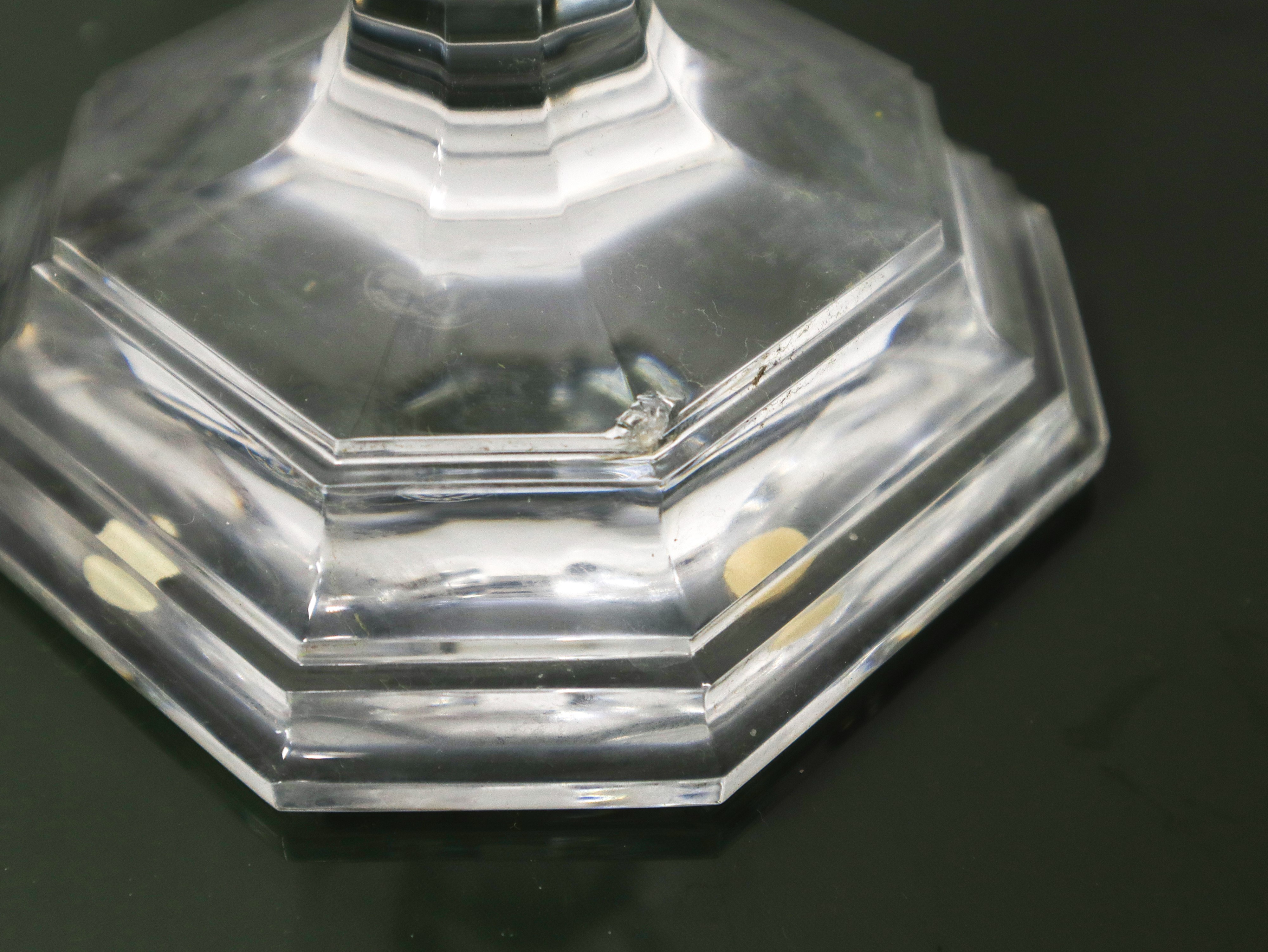Baccarat France - Coppia di candelieri monoforo in cristallo, modello Regence