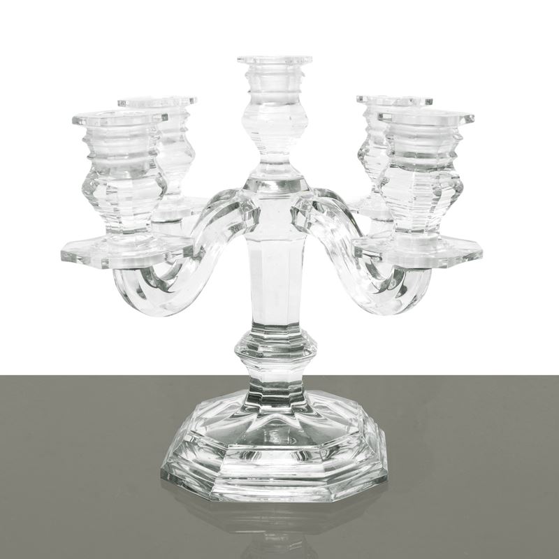 Baccarat France - Candelabro a cinque luci in cristallo, modello Regence