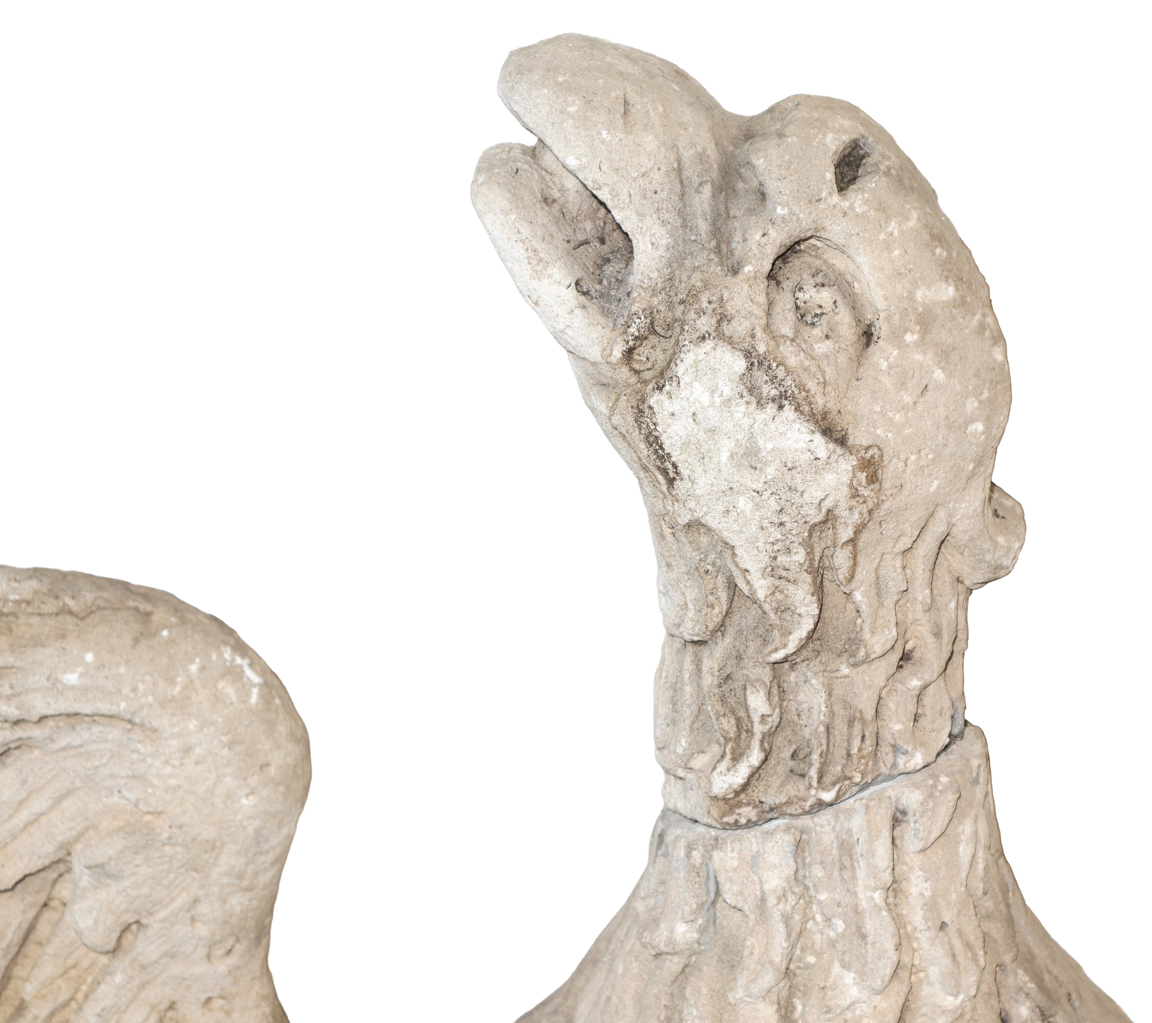 Scultura in pietra calcarea bianca, Aquila araldica (Italia centro-settentrionale, XI/XIII secolo...