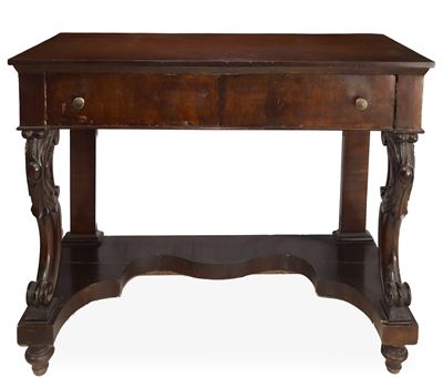 Consolle inglese con cassetto, dimensioni 84,5×103×44 cm