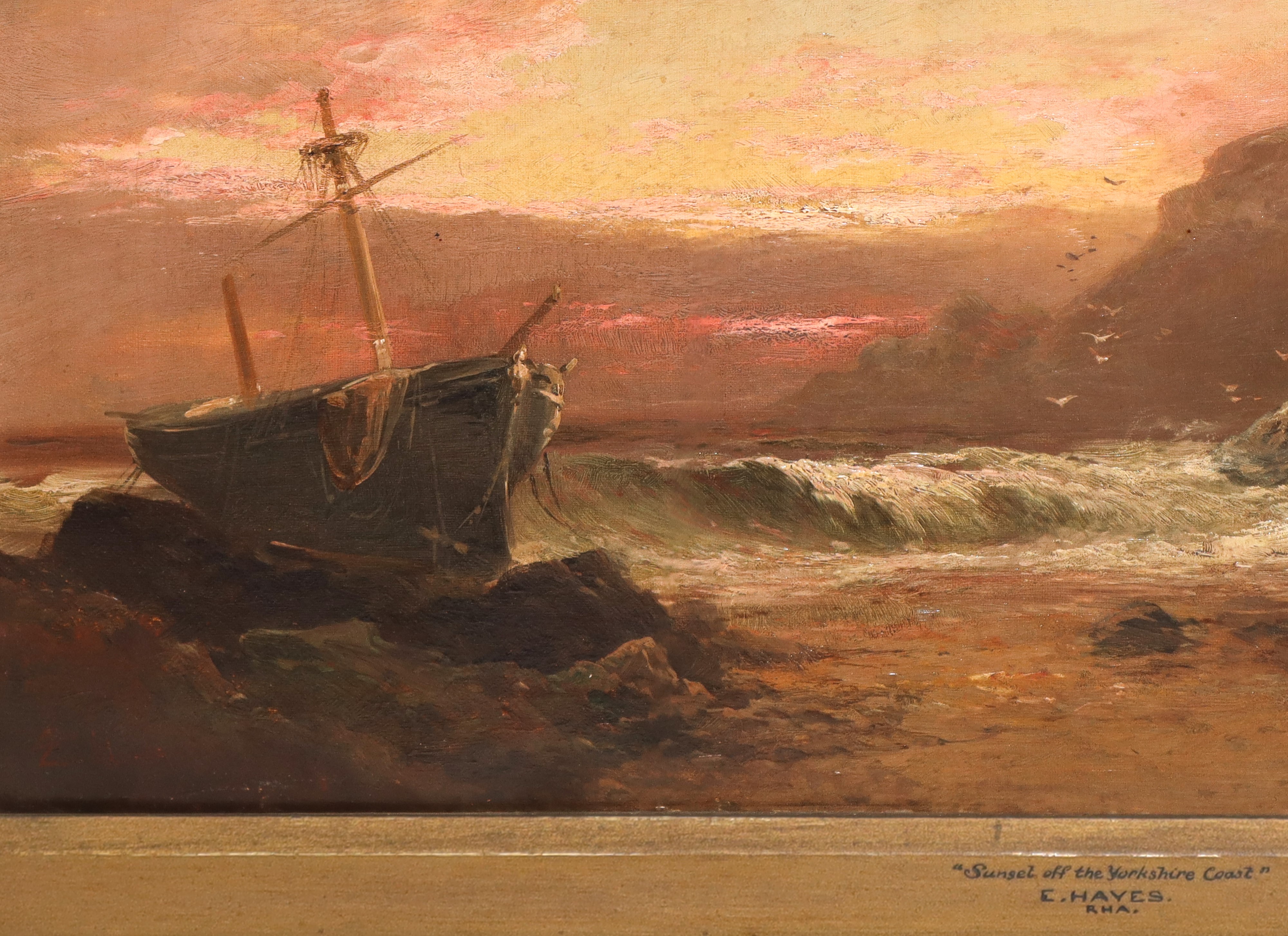 Edwin Hayes - Paesaggio Costiero al Tramonto
