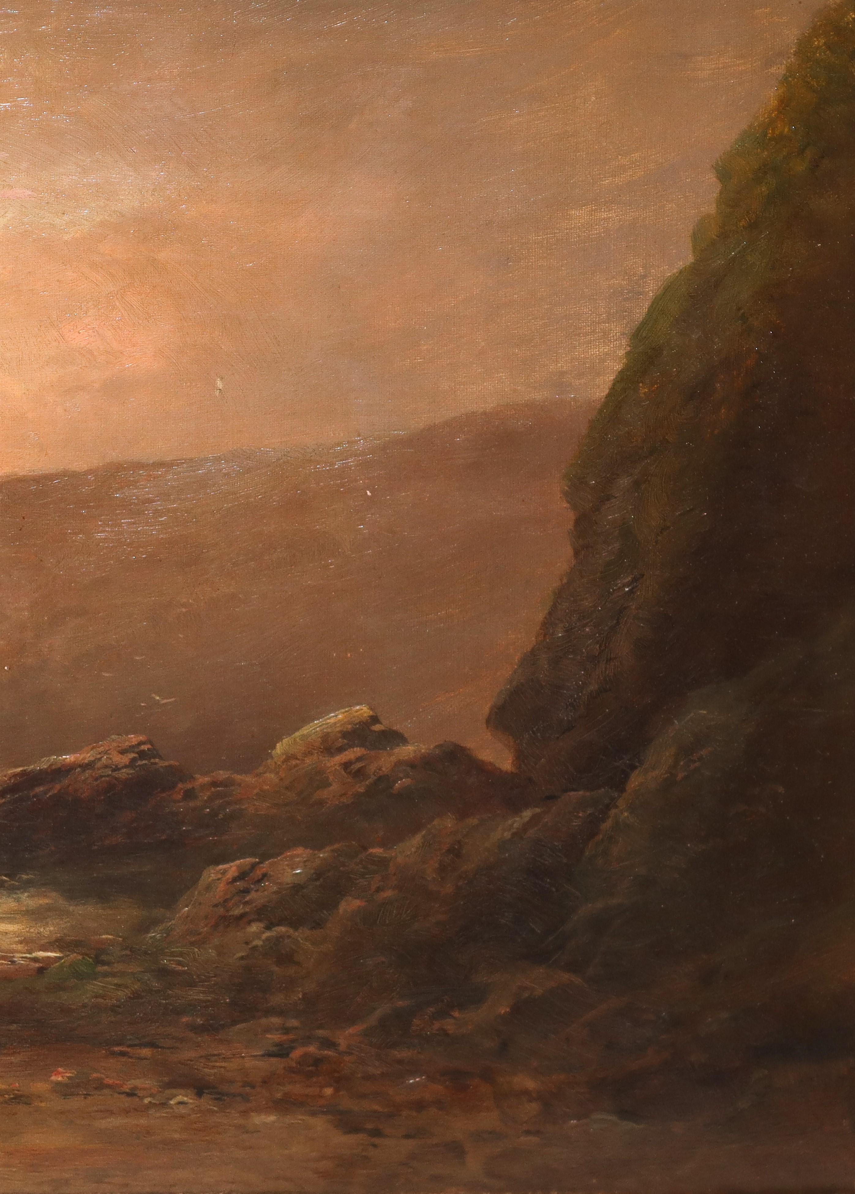 Edwin Hayes - Paesaggio Costiero al Tramonto