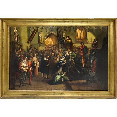 Copia da Francesco Hayez, Maria Stuarda al patibolo, olio su tela