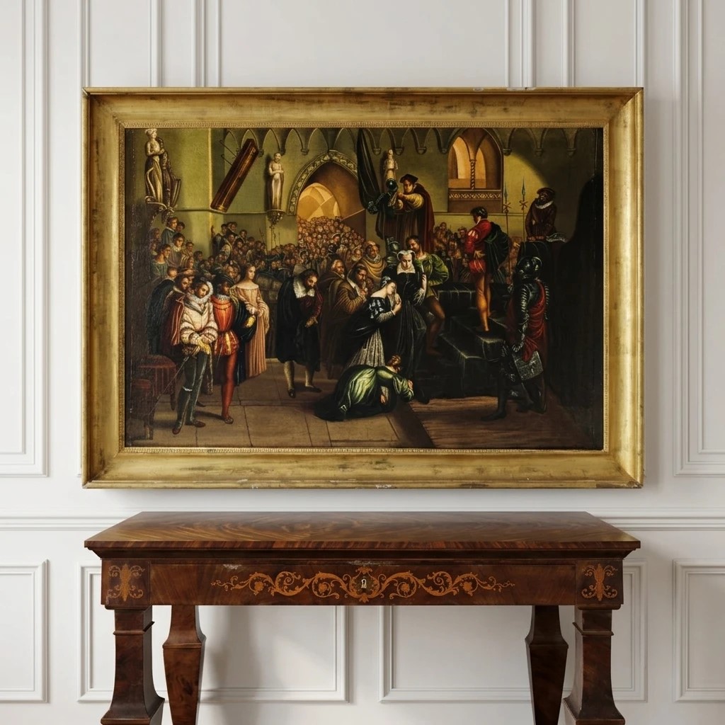 Copia da Francesco Hayez, Maria Stuarda al patibolo, olio su tela