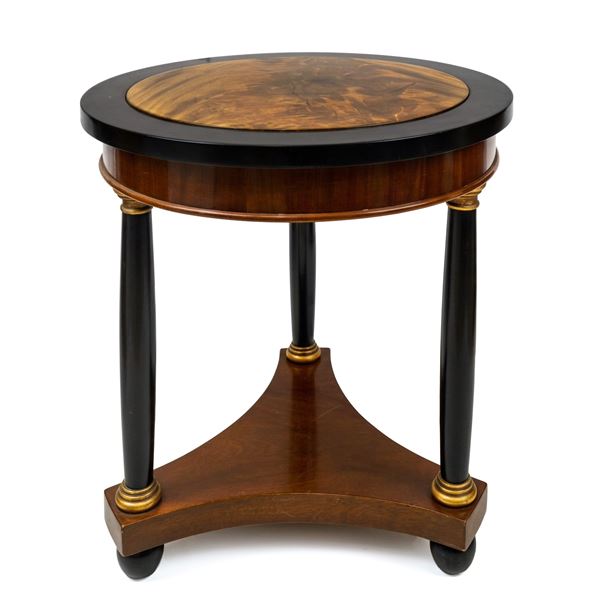 Small table with column support