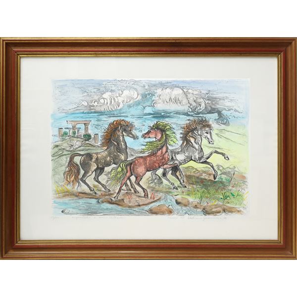 Sebastiano Guarnaccia - Three galloping horses