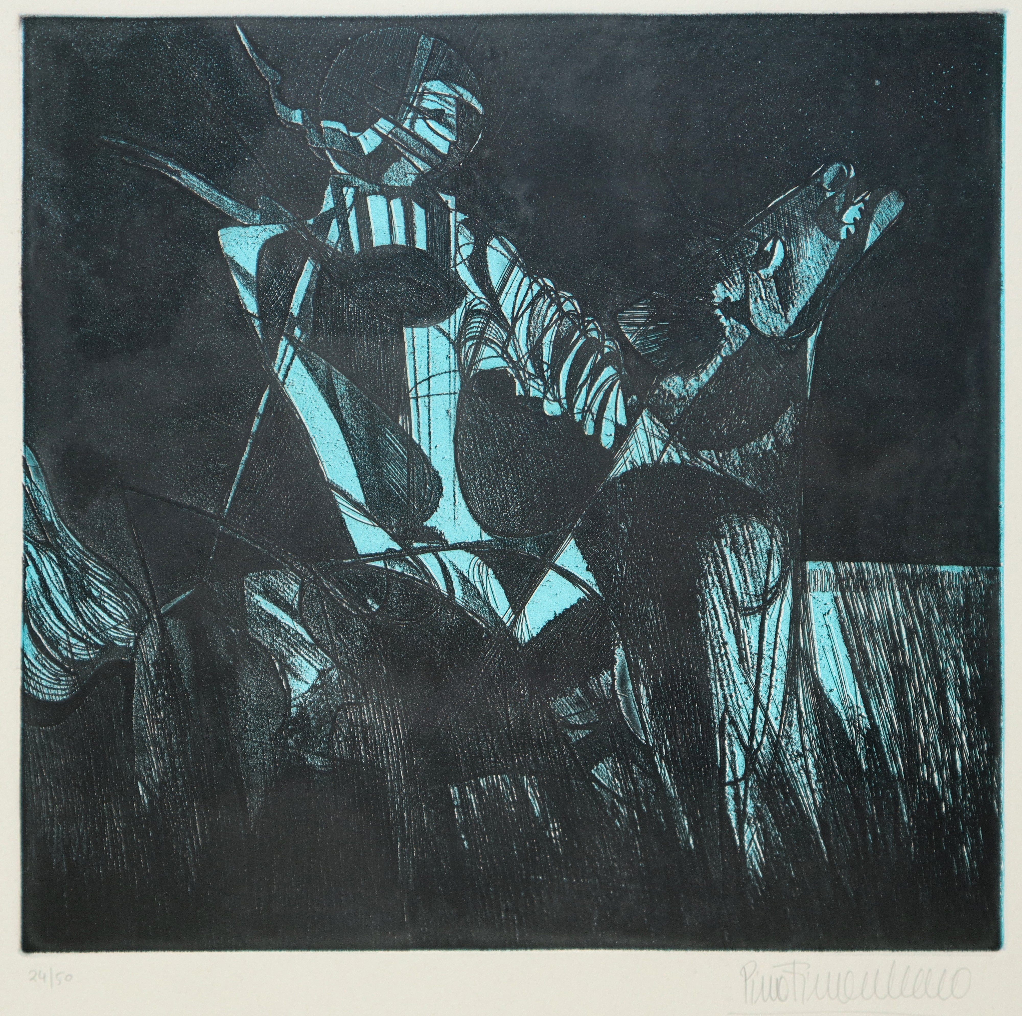 Finocchiaro Pino - Cavaliere nero e azzurro