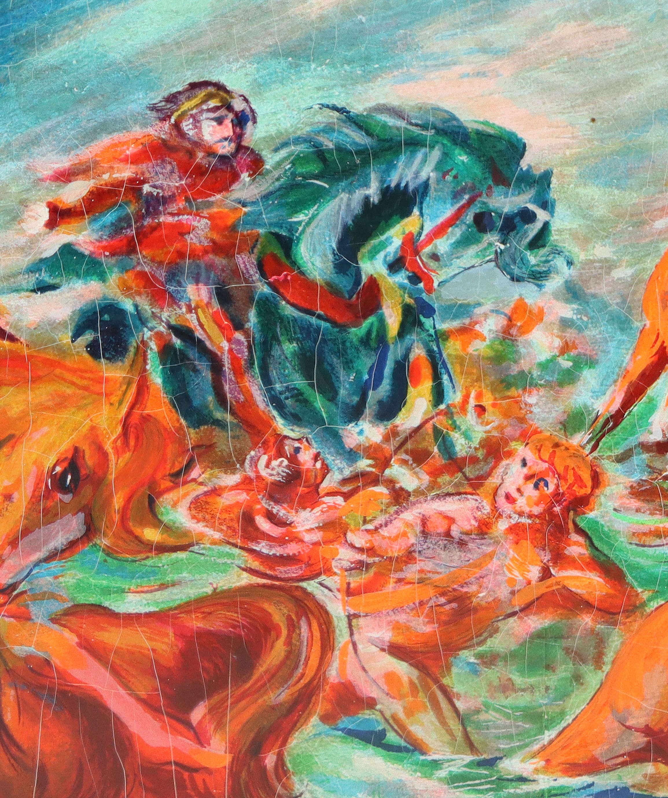 Aligi Sassu - Cavalli vermiglione