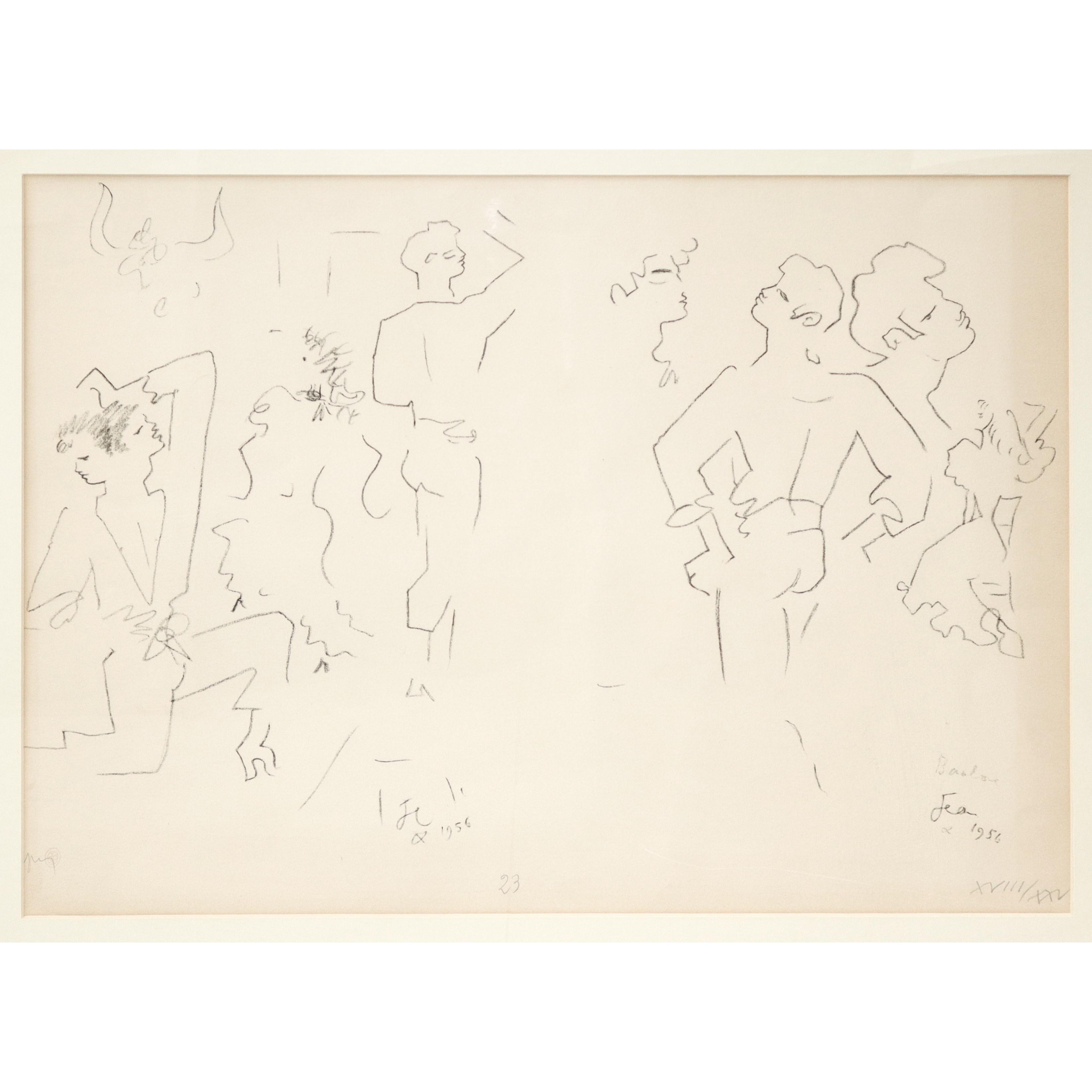 Jean Cocteau - Figure 1956, litografia