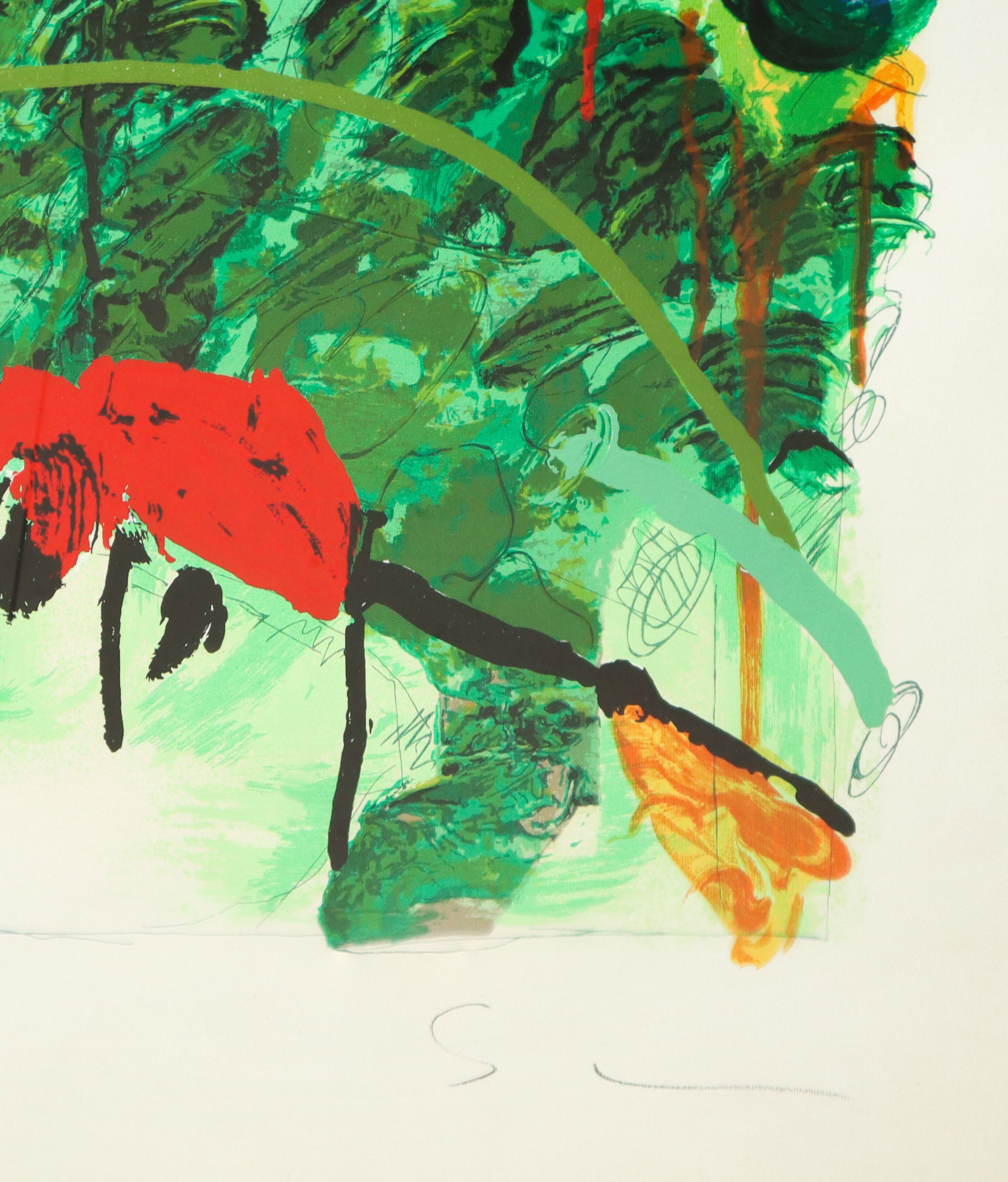Mario Schifano - Paesaggio, serigrafia polimaterica