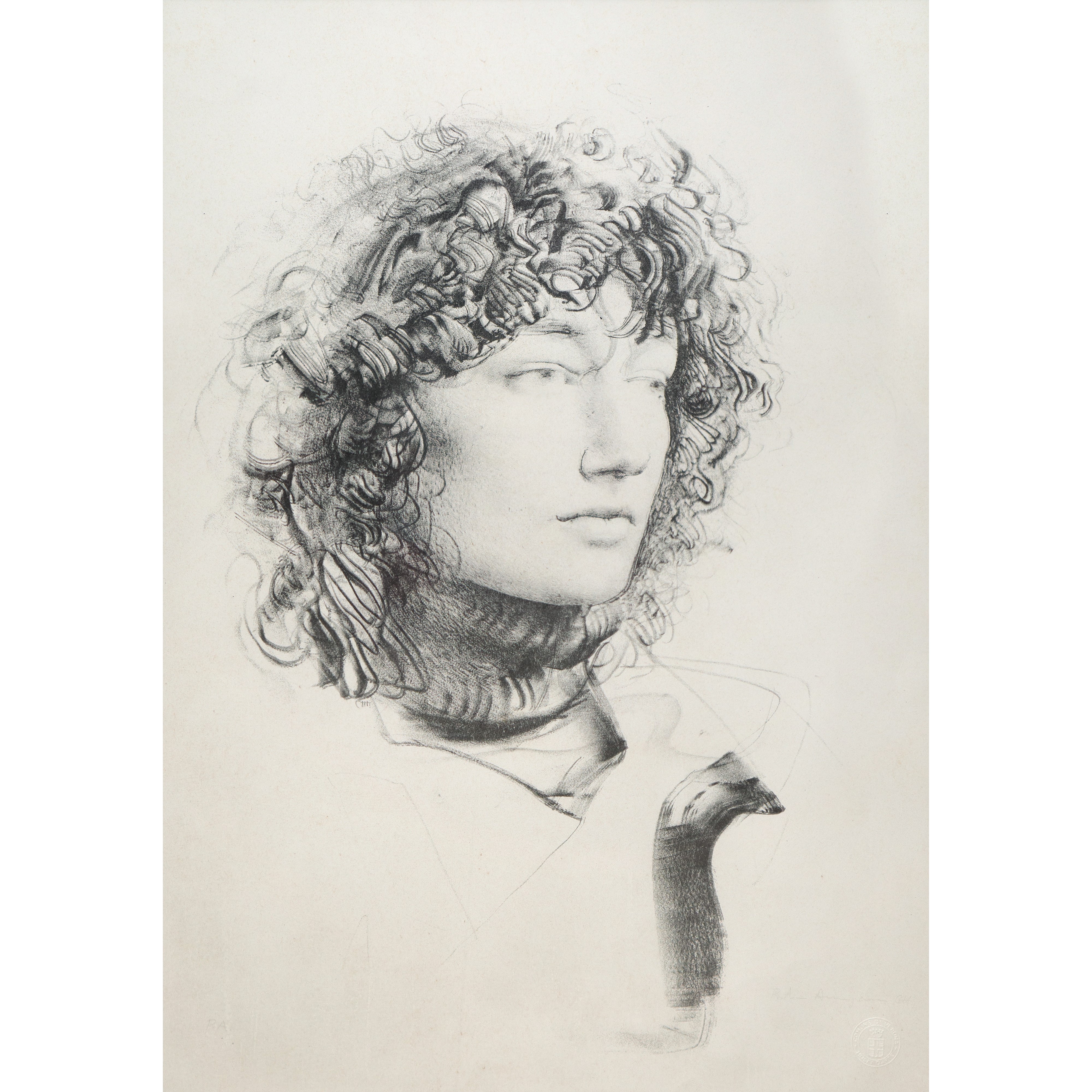 Pietro Annigoni - Volto d'uomo