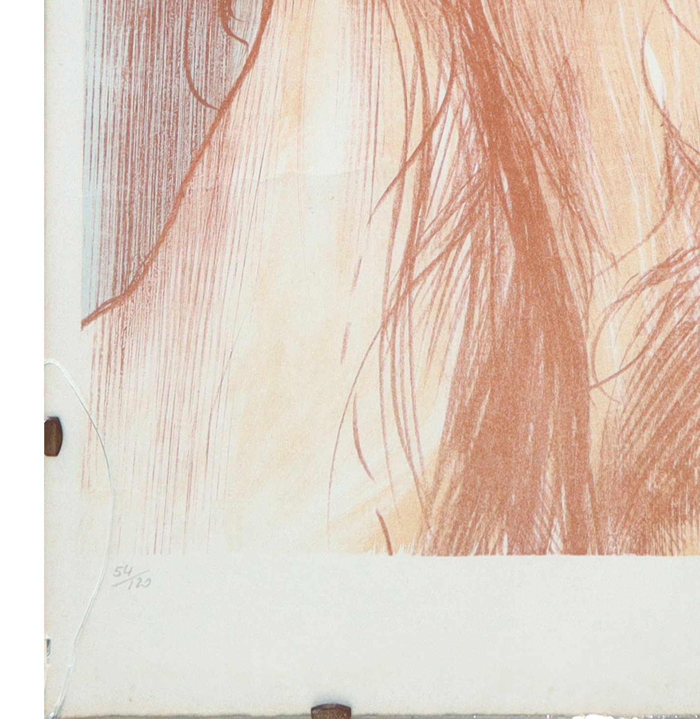 Riccardo Benvenuti - Ritratto di donna, litografia a 4 colori (1976)