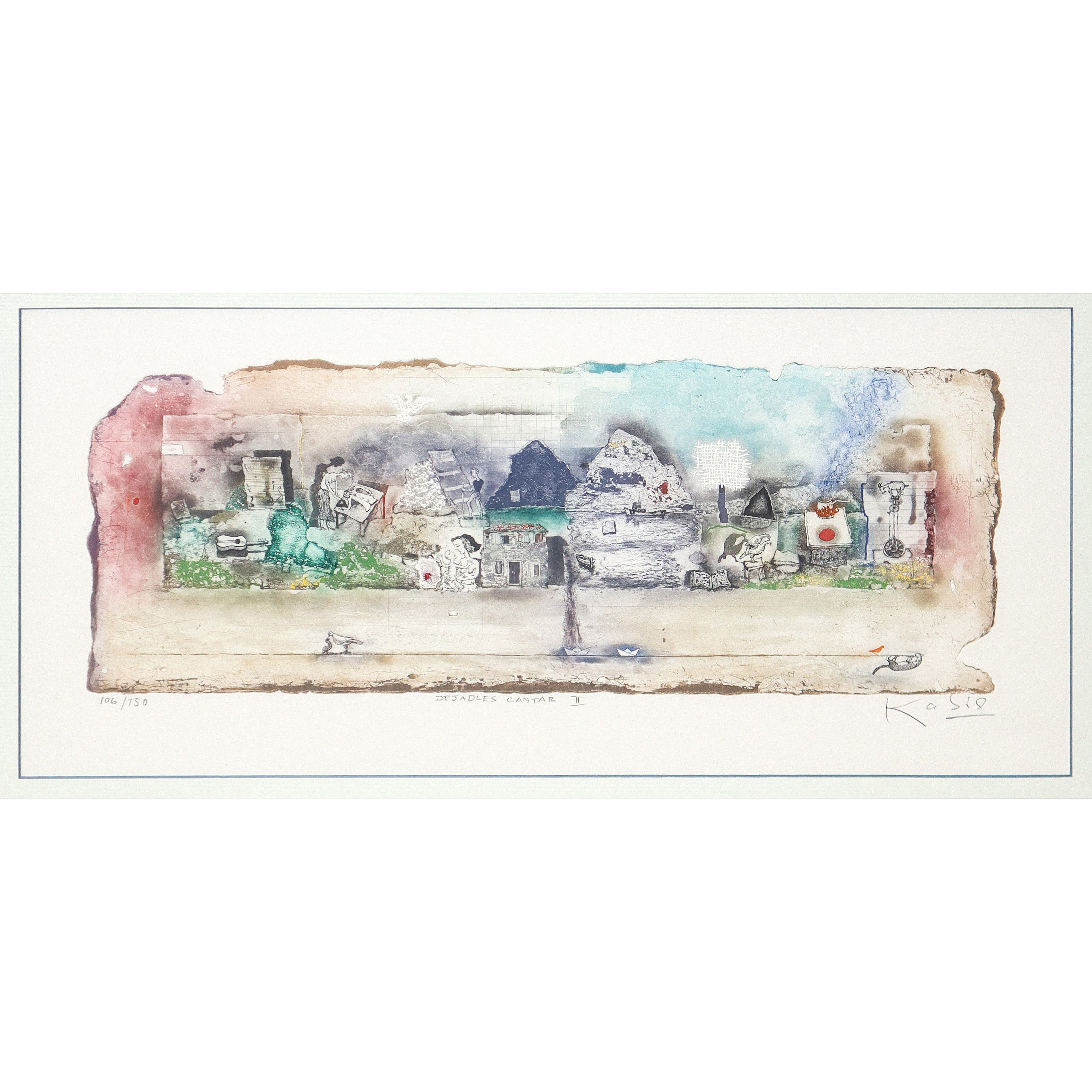 Shahid Kabir - Dejadles Cantar II (tiratura 106/150), disegno o acquerello in cornice