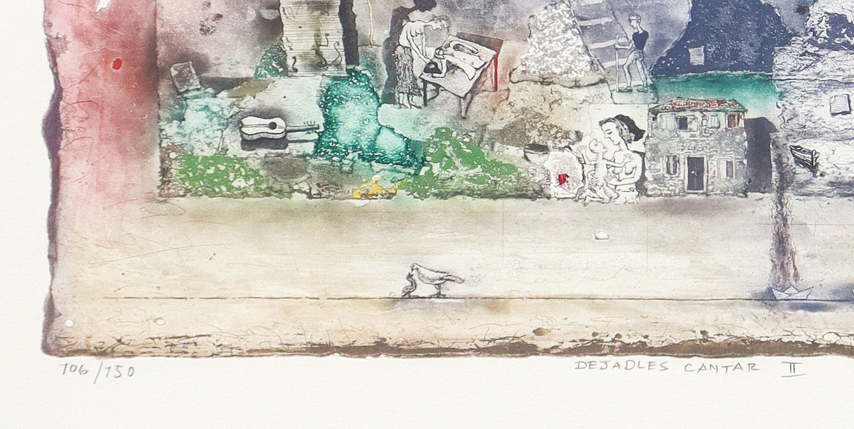 Shahid Kabir - Dejadles Cantar II (tiratura 106/150), disegno o acquerello in cornice