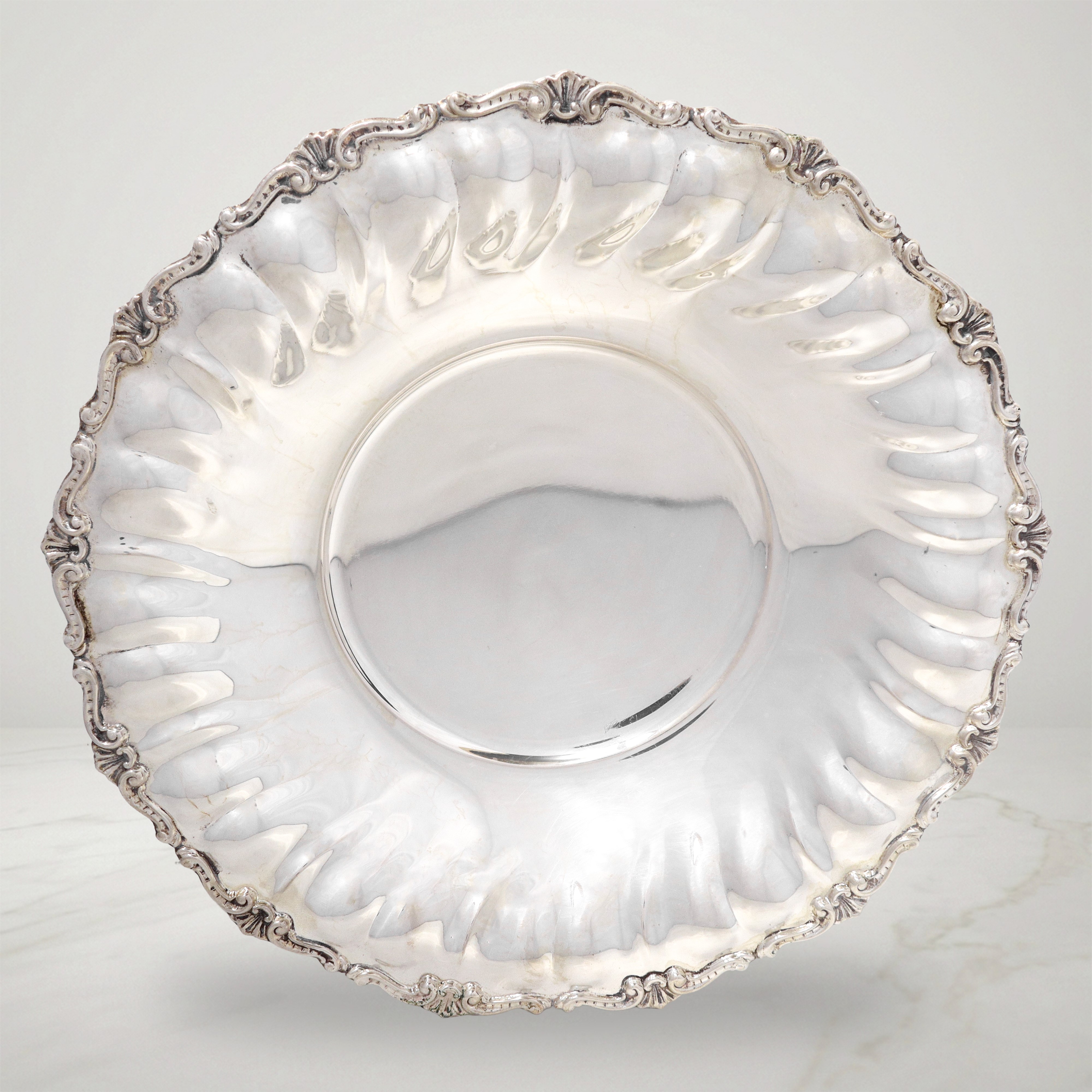 Alzata centrotavola in argento 800, gr 390